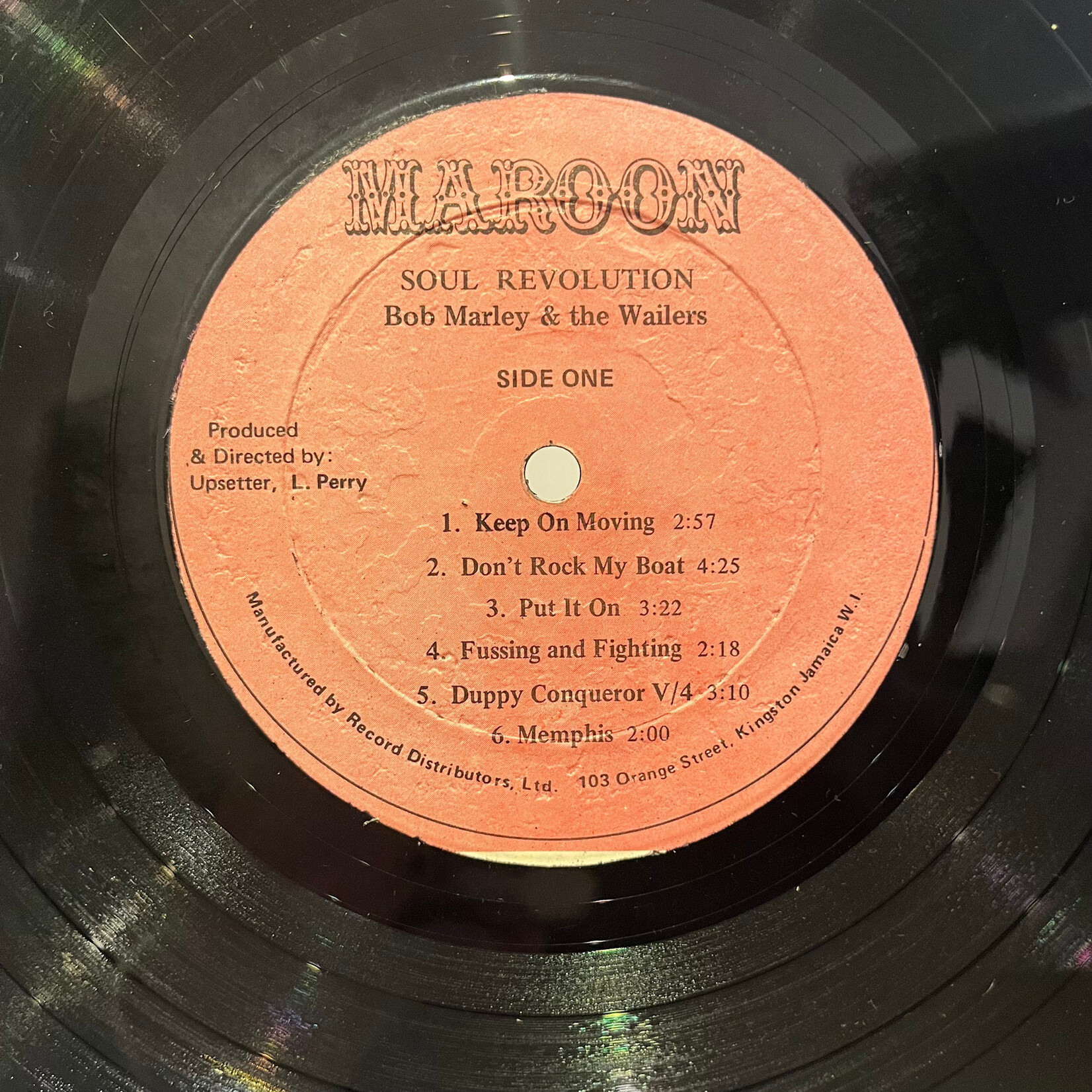 [Nick's Disk Pics] Marley ,Bob And The Wailers: Soul Revolution Part II (Original Jamaica Press, Disc VG) [MAROON]