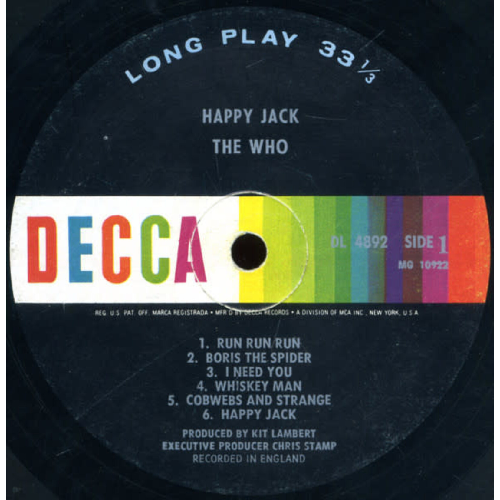 [Nick's Disk Pics] Who: Happy Jack (1967, US, Mono, VG++) [DECCA]