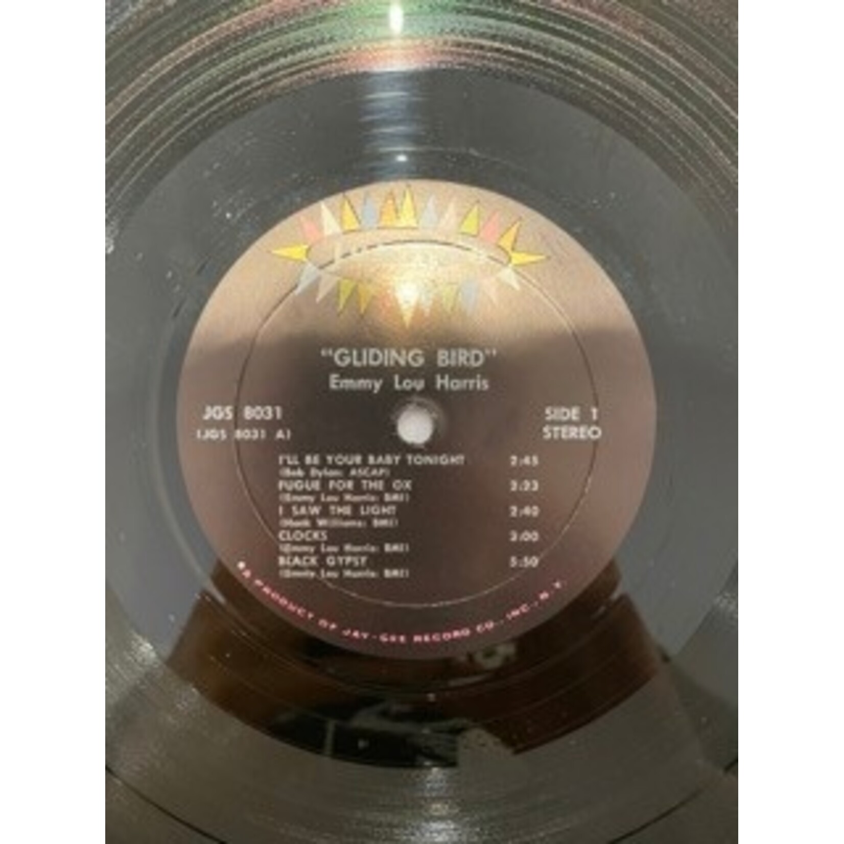 [Nick's Disk Pics] Harris, Emmylou: Gliding Bird (1970, USA, Her 1st Album, 1st Issue,  NM) [JUBILEE]