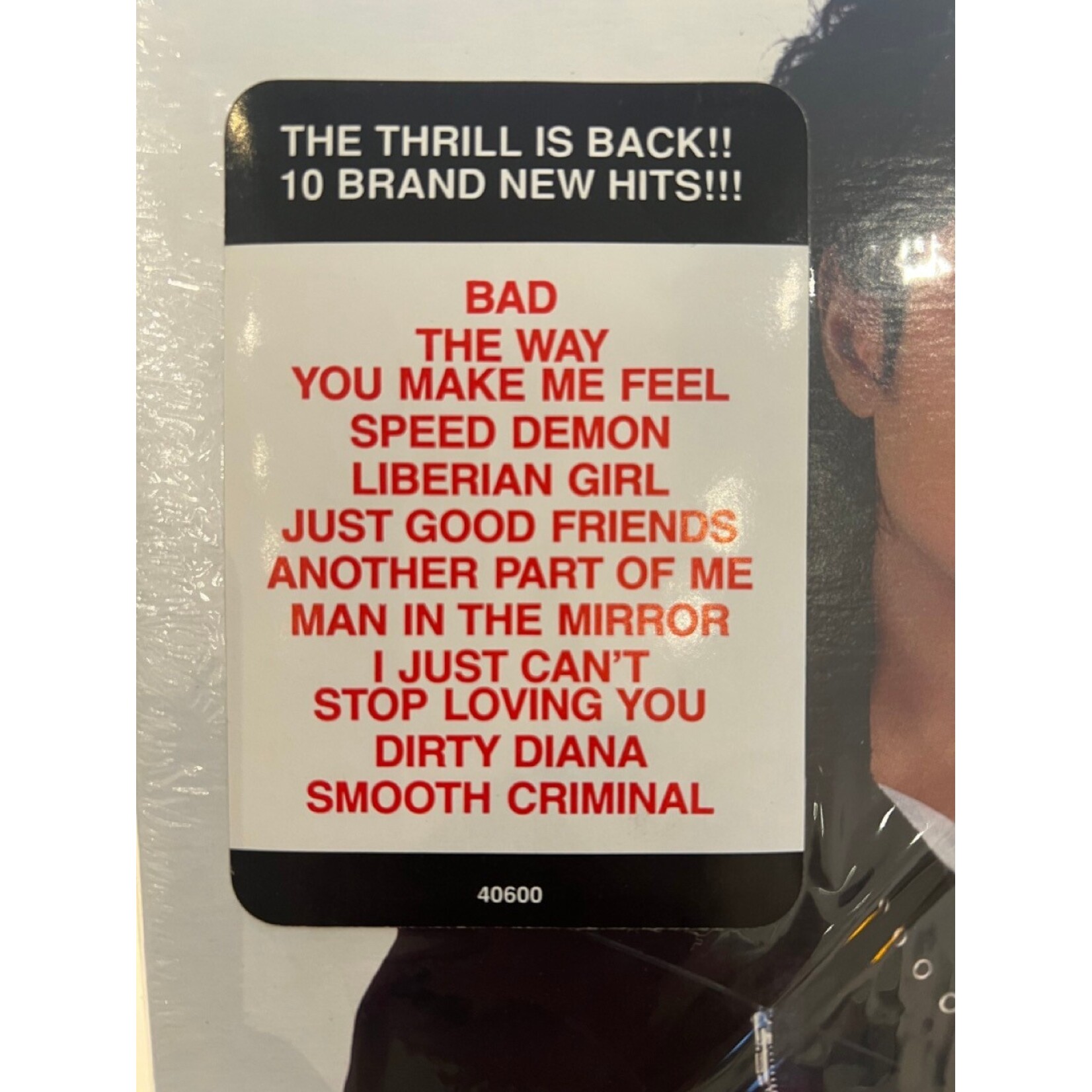 [Nick's Disk Pics] Jackson, Michael: Bad (Original Pressing, In Shrink w/Hype Sticker) [EPIC]