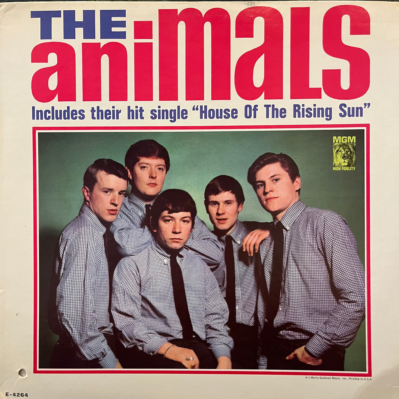 [Nick's Disk Pics] Animals: Self-Titled (1964, USA, Mono, Ex/VG++) [MGM]