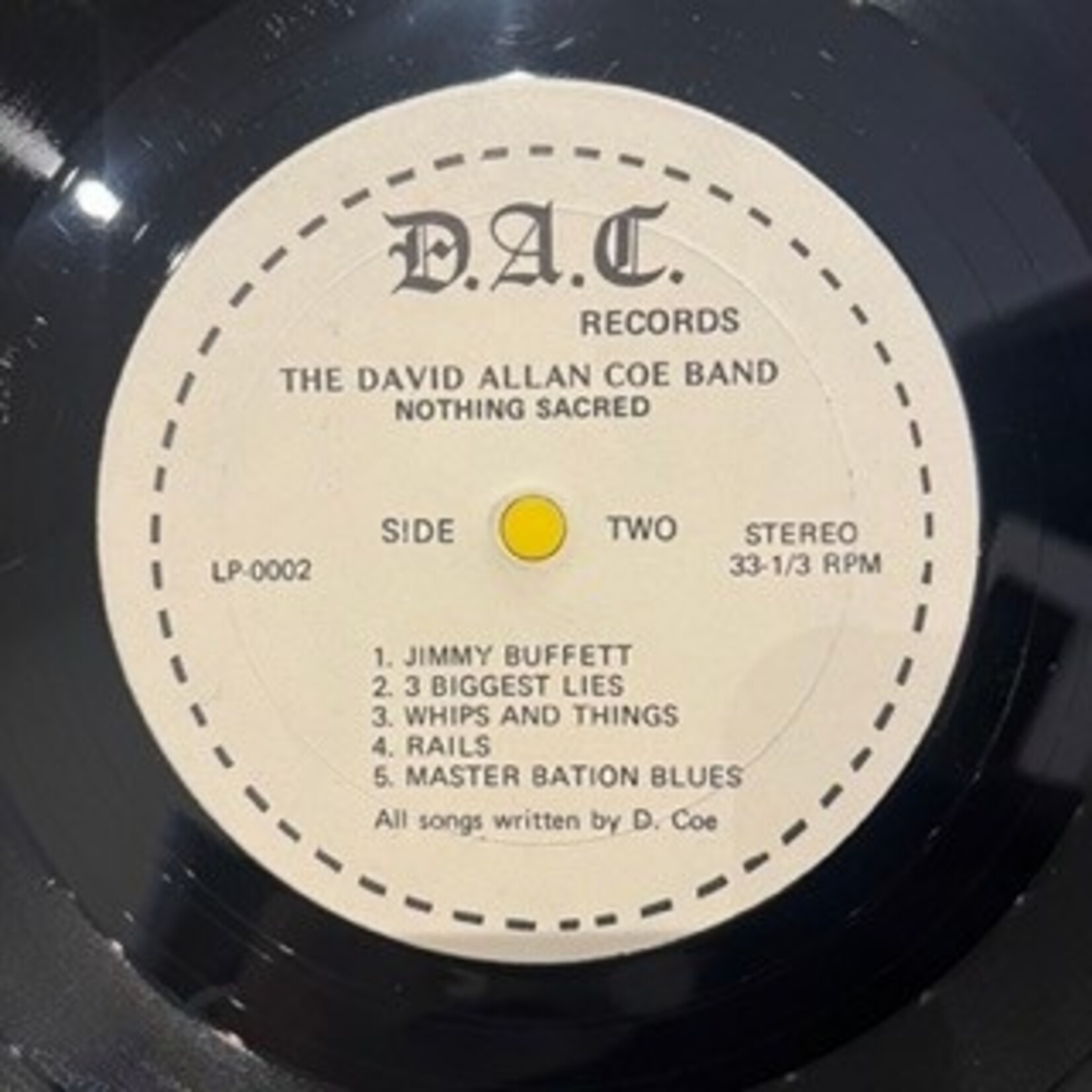 [Nick's Disk Pics] Allen Coe, David: Nothing Sacred (1978, VG) [DAC]