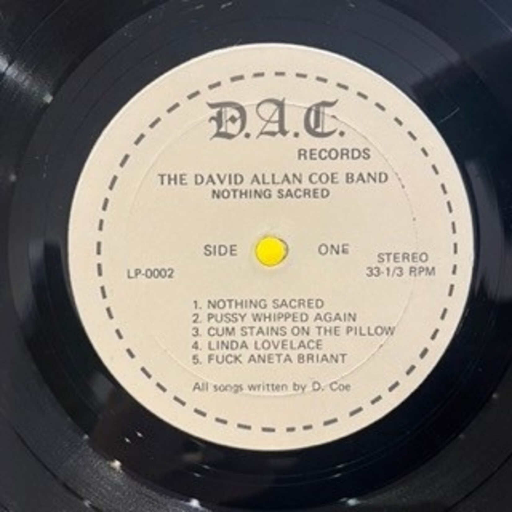 [Nick's Disk Pics] Allen Coe, David: Nothing Sacred (1978, VG) [DAC]