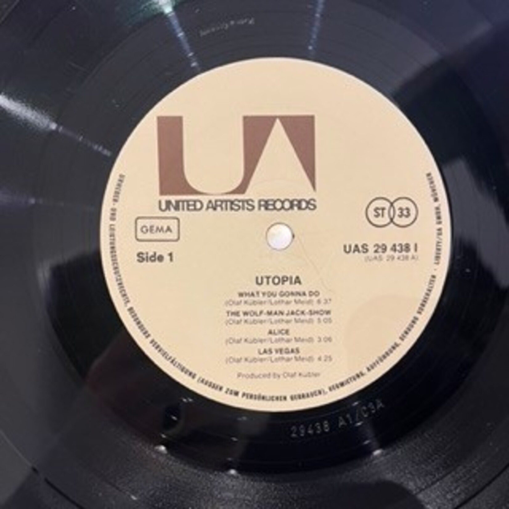 [Nick's Disk Pics] Utopia: Self-Titled (1973, Germany, Krautrock, VG+) [UNITED]