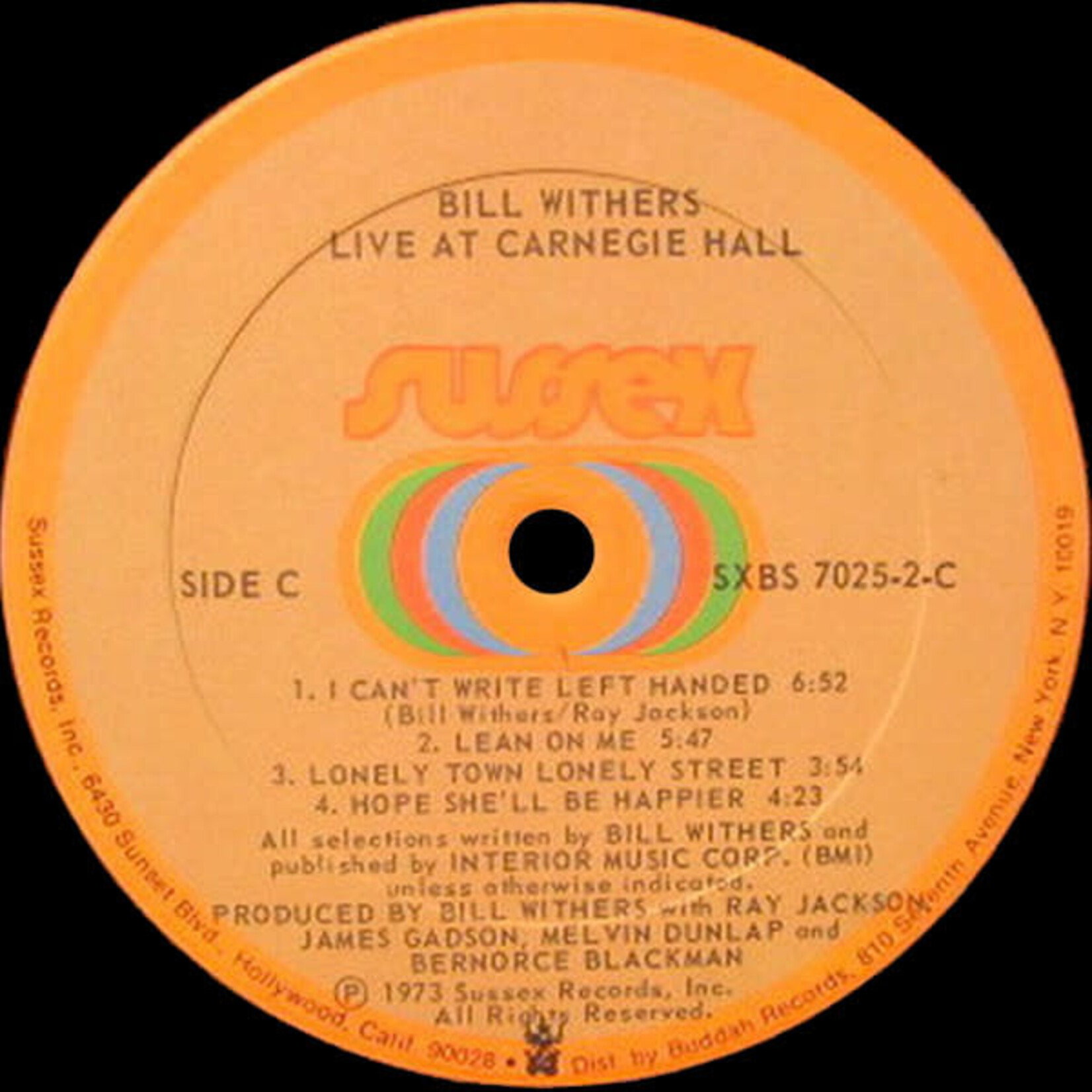 [Nick's Disk Pics] Withers, Bill: Live At Carnegie Hall (1973, US, w/ Inners, NM) [SUSSEX]