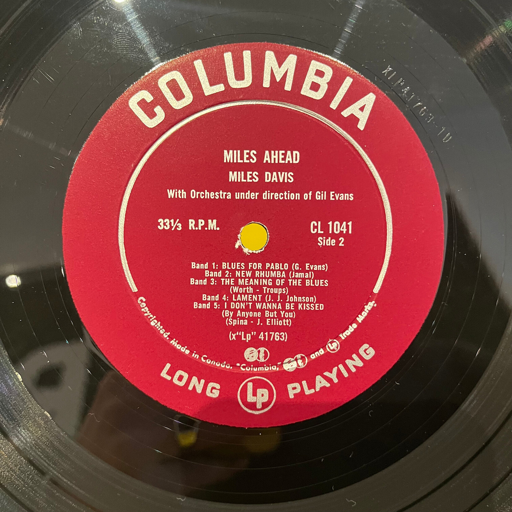 [Nick's Disk Pics] Davis, Miles: Miles Ahead (1957, Canada, Mono, VG+) [COLUMBIA]