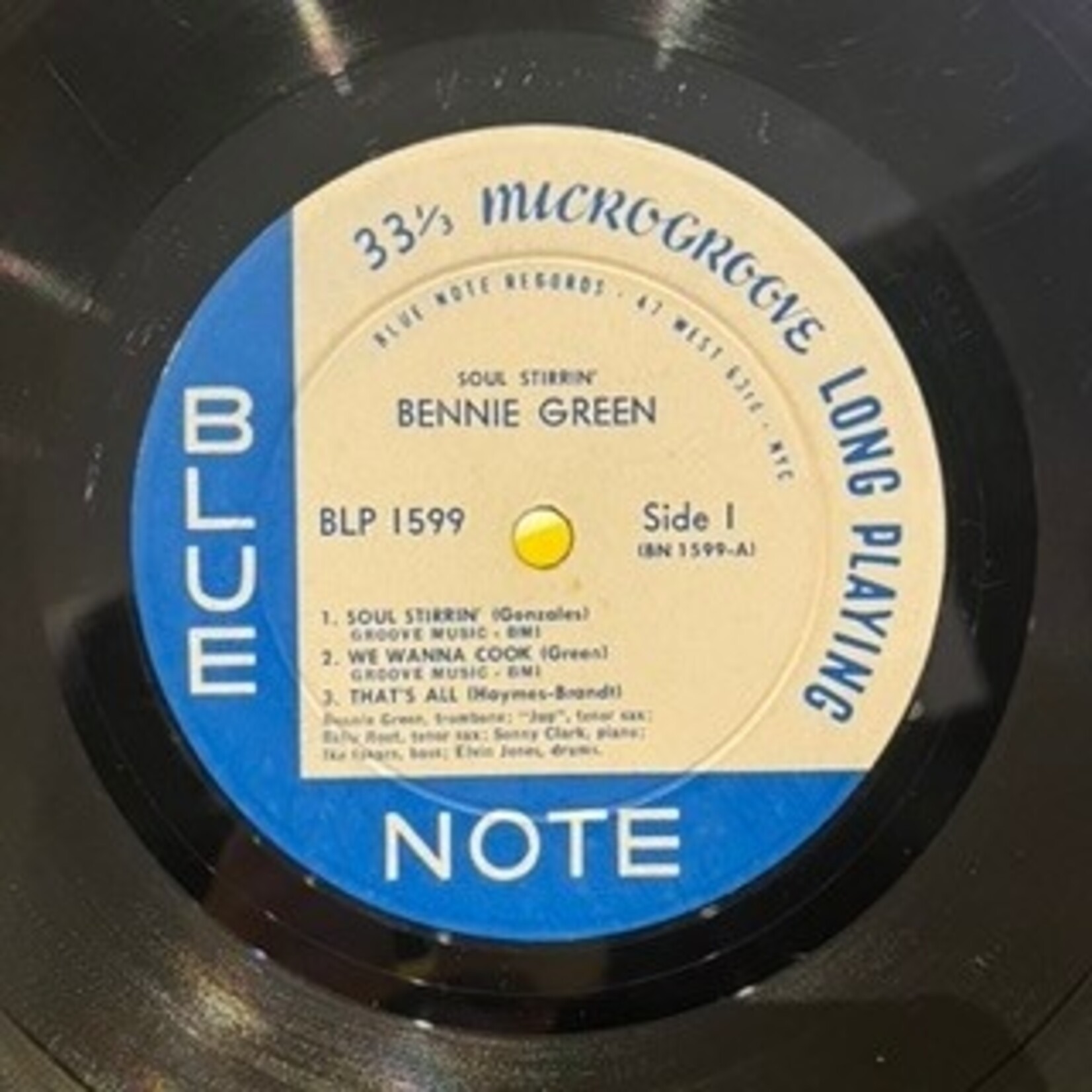 [Nick's Disk Pics] Green, Bennie: Soul Stirrin' (1958, USA, No Trademark, G+) [BLUE NOTE]