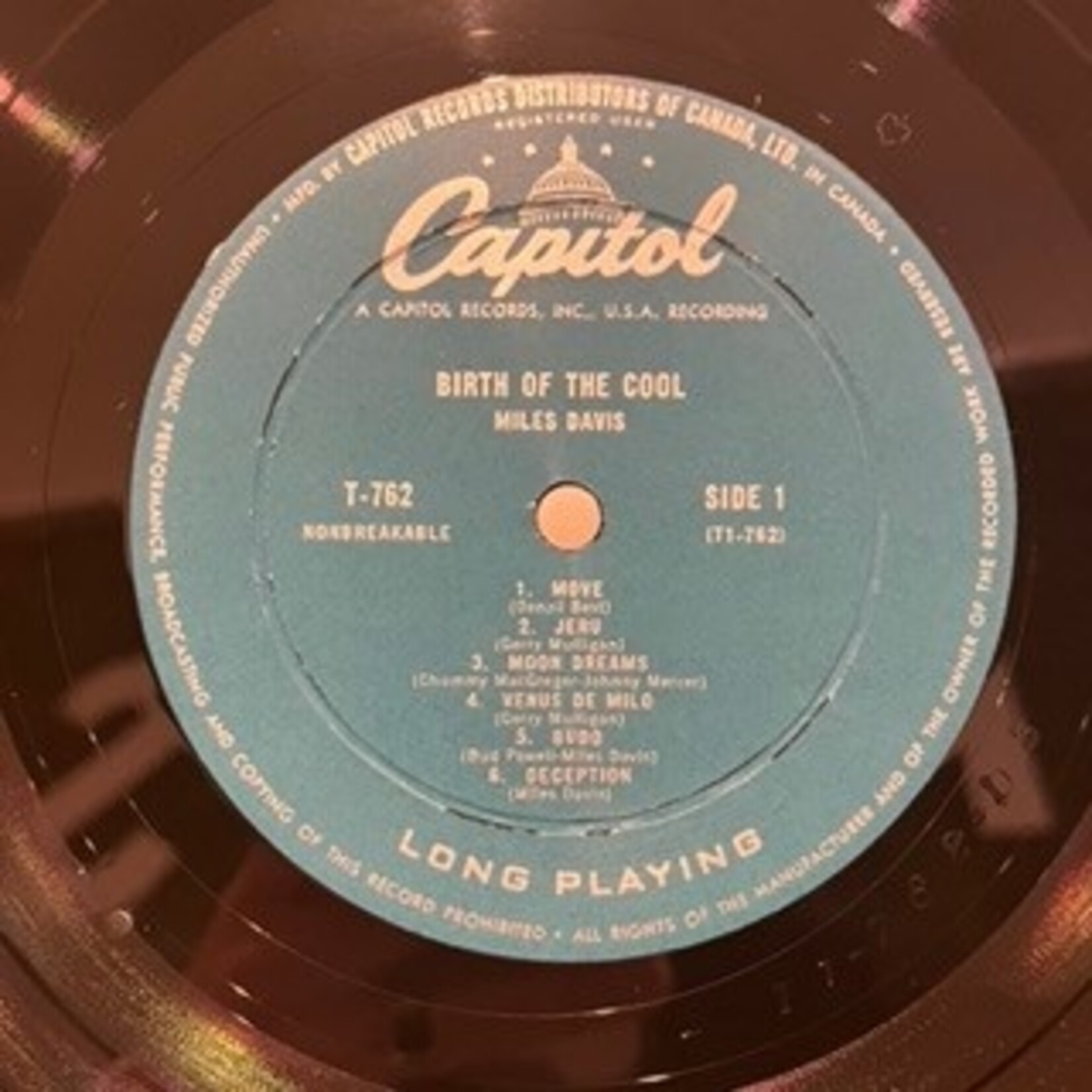 [Nick's Disk Pics] Davis, Miles: Birth Of The Cool (1957, Canada, 1st Edition,  1st Cover, VG+) [CAPITOL]