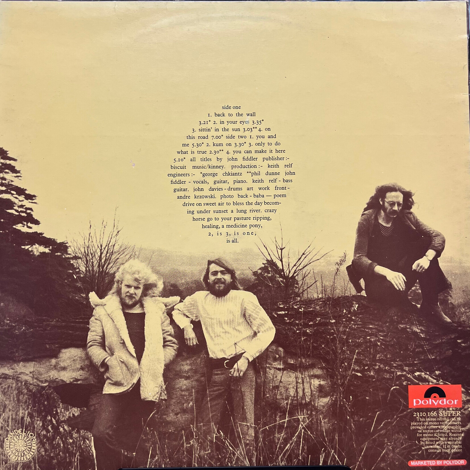 [Kollectible Vinyl] Medicine Head: Dark Side Of The Moon (1972, UK, VG+) [DANDELION]