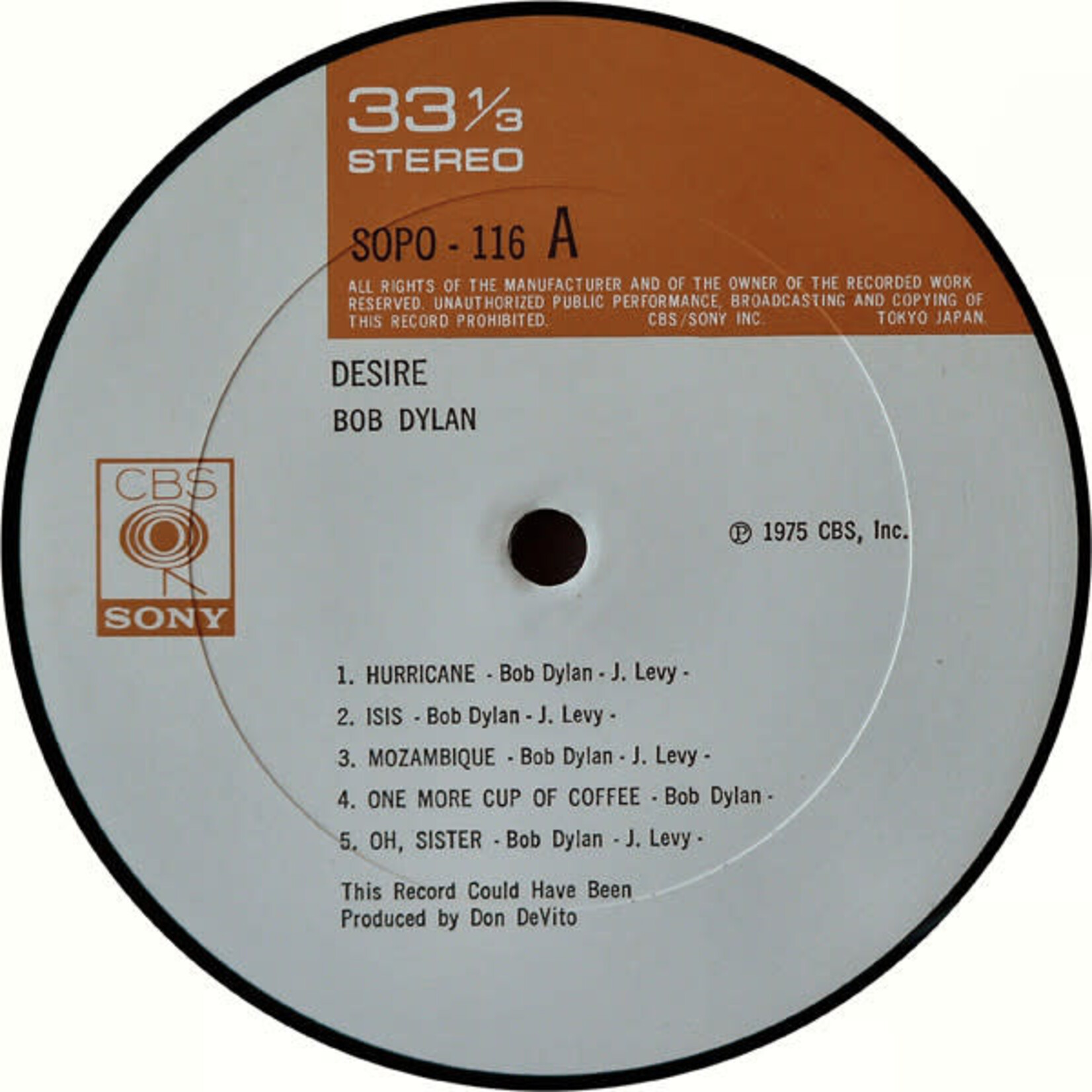 [Kollectible Vinyl] Dylan, Bob: Desire = 欲望 (1976, Japan, w/OBI and Insert, EX) [CBS]