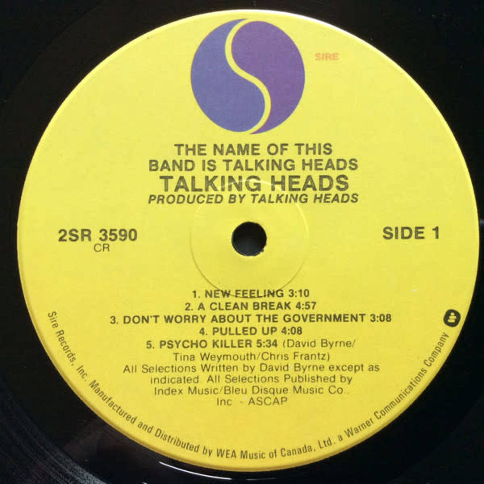 [Nick's Disk Pics] Talking Heads: The Name Of This Band Is Talking Heads (1982, Canada, 1st Promo, NM) [SIRE]