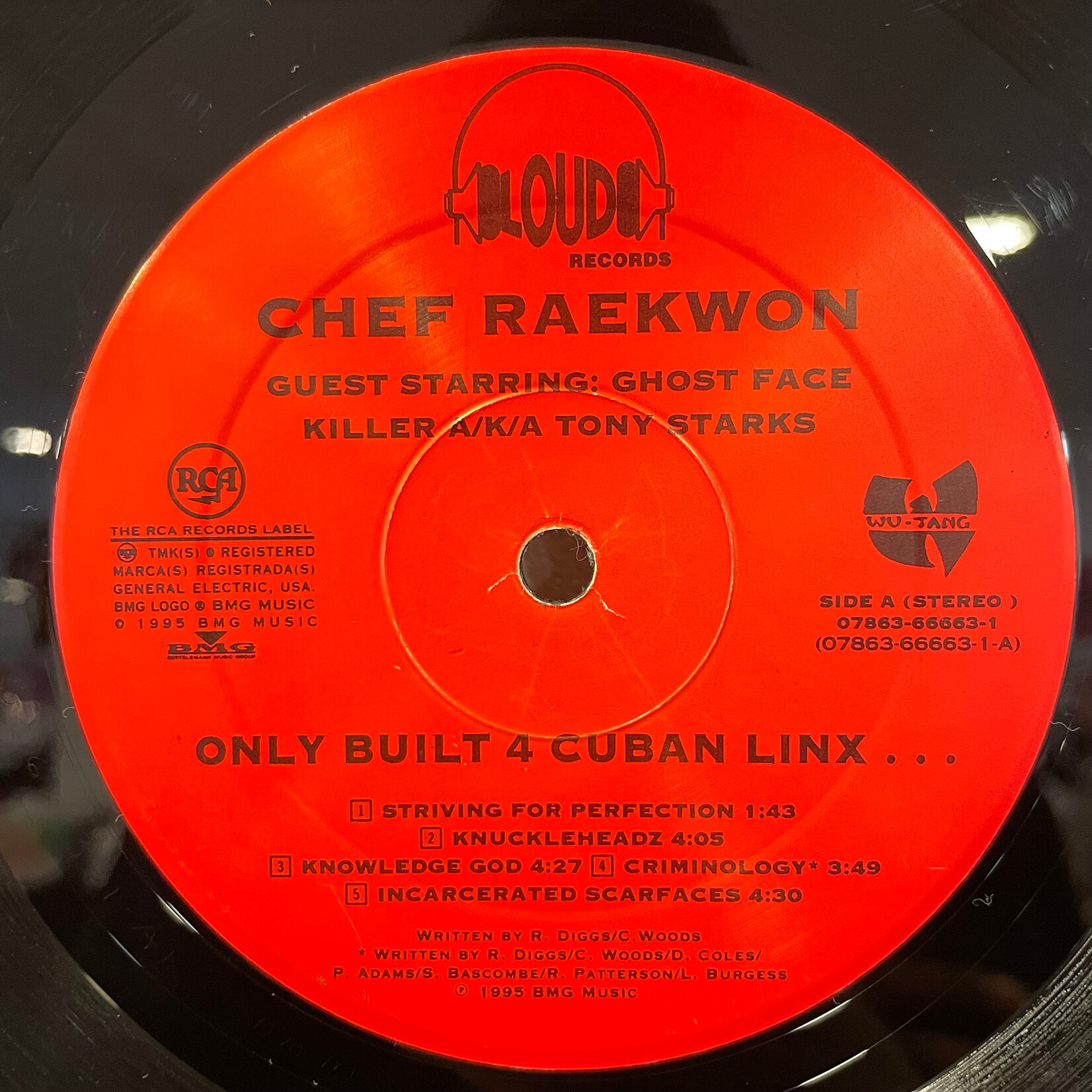 [Kollectible Vinyl] Raekwon, Chef Guest Starring: Ghost Face Killer aka Tony Starks: Only Built 4 Cuban Linx... (1995, USA, First Press, VG) [LOUD]