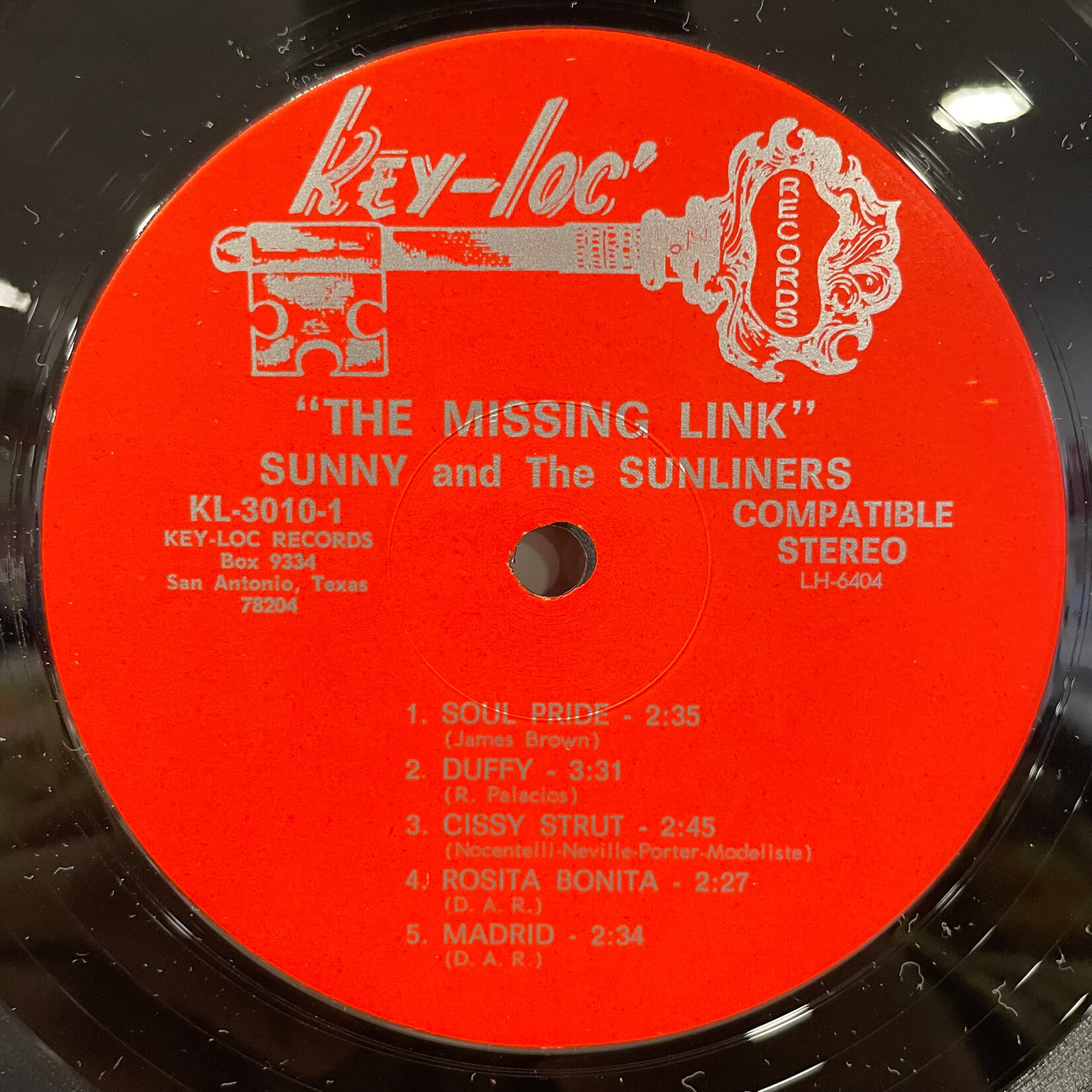 [Kollectible Vinyl] Sunny & The Sunliners: The Missing Link (1970, USA, VG+) [KEY-LOC]