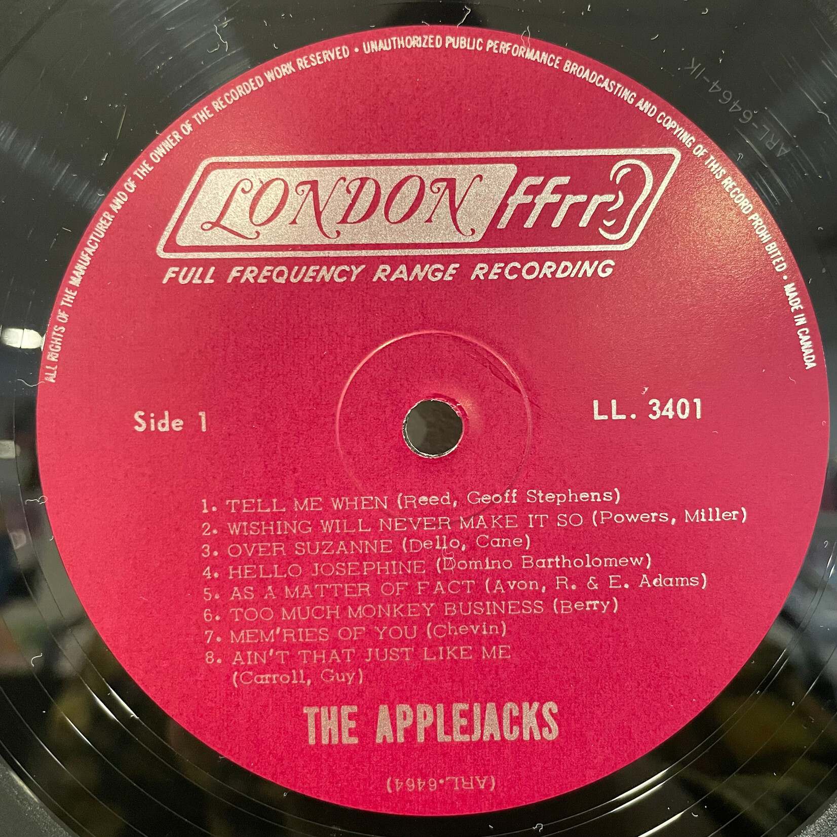 [Kollectible Vinyl] Applejacks, The: Self-titled (1964, Canada, VG+) [LONDON]