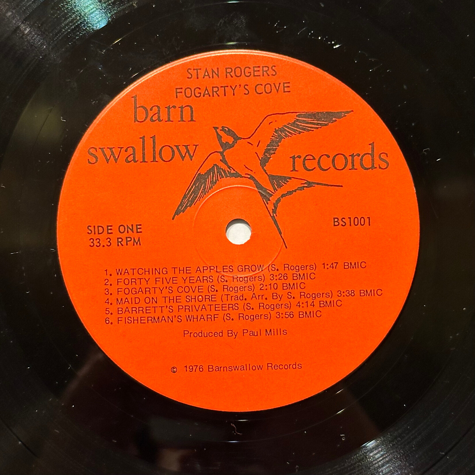 [Kollectible Vinyl] Rogers, Stan: Fogarty's Cove (1976, Canada, w/ Insert, VG+) [BARN SWALLOW]