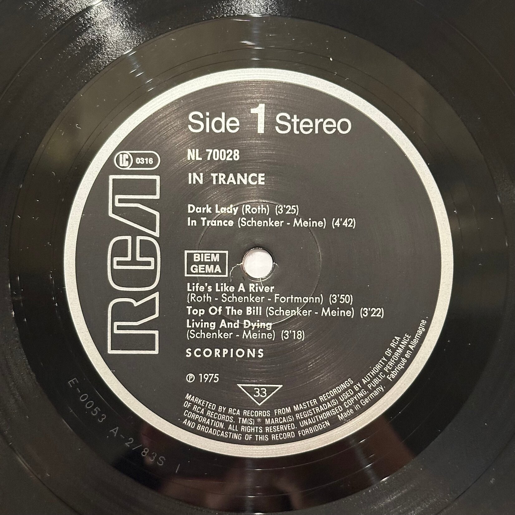 [Kollectible Vinyl] Scorpions: In Trance (1986, Germany, Uncensored Cover, VG) [RCA]