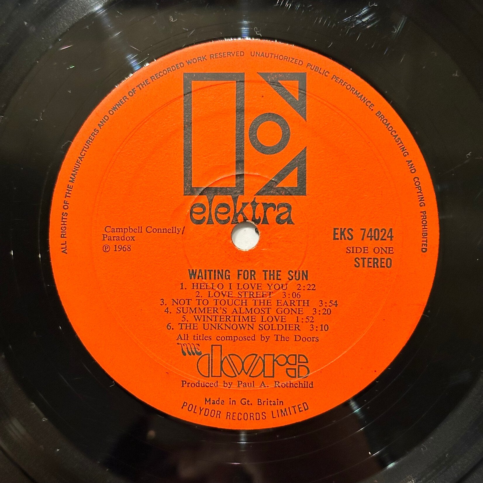 [Kollectible Vinyl] Doors: Waiting For The Sun (1968, UK, Red Elektra Gatefold, VG) [ELEKTRA]