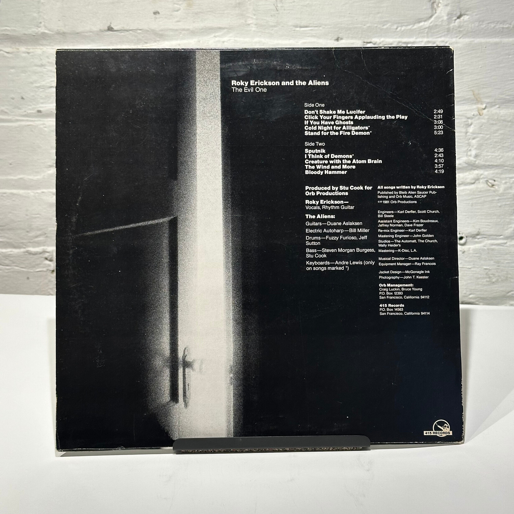 [Kollectible Vinyl] Roky Erickson And The Aliens: The Evil One (1981, USA, VG+) [415 RECORDS]