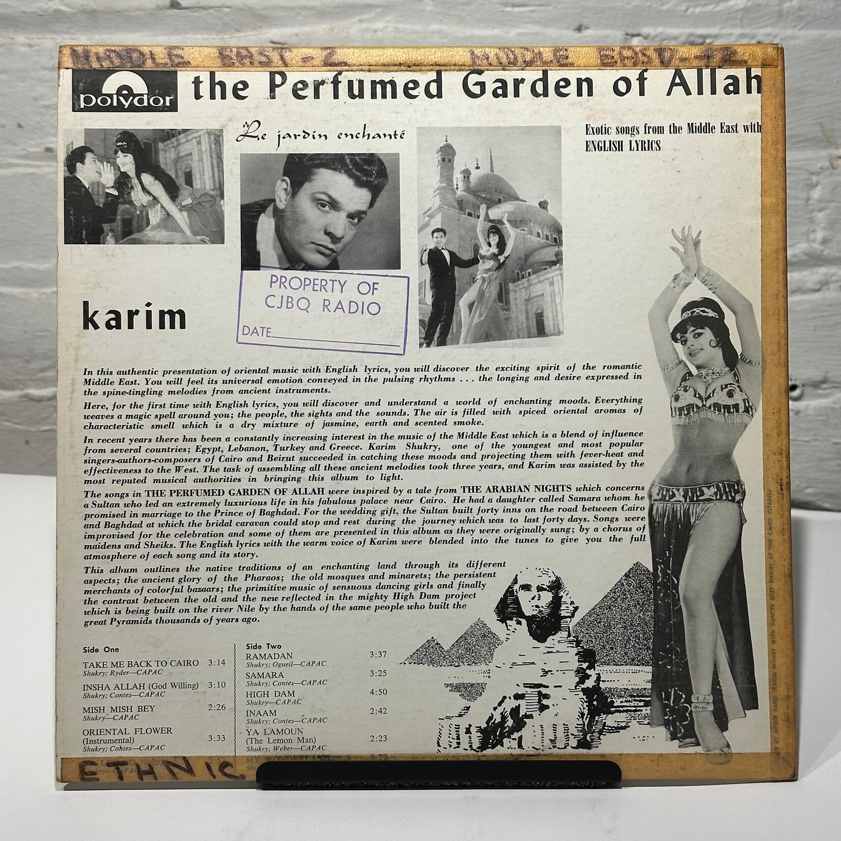 [Kollectible Vinyl] Karim: The Perfumed Garden of Allah (1960s, Canada, Disc VG+) [POLYDOR]