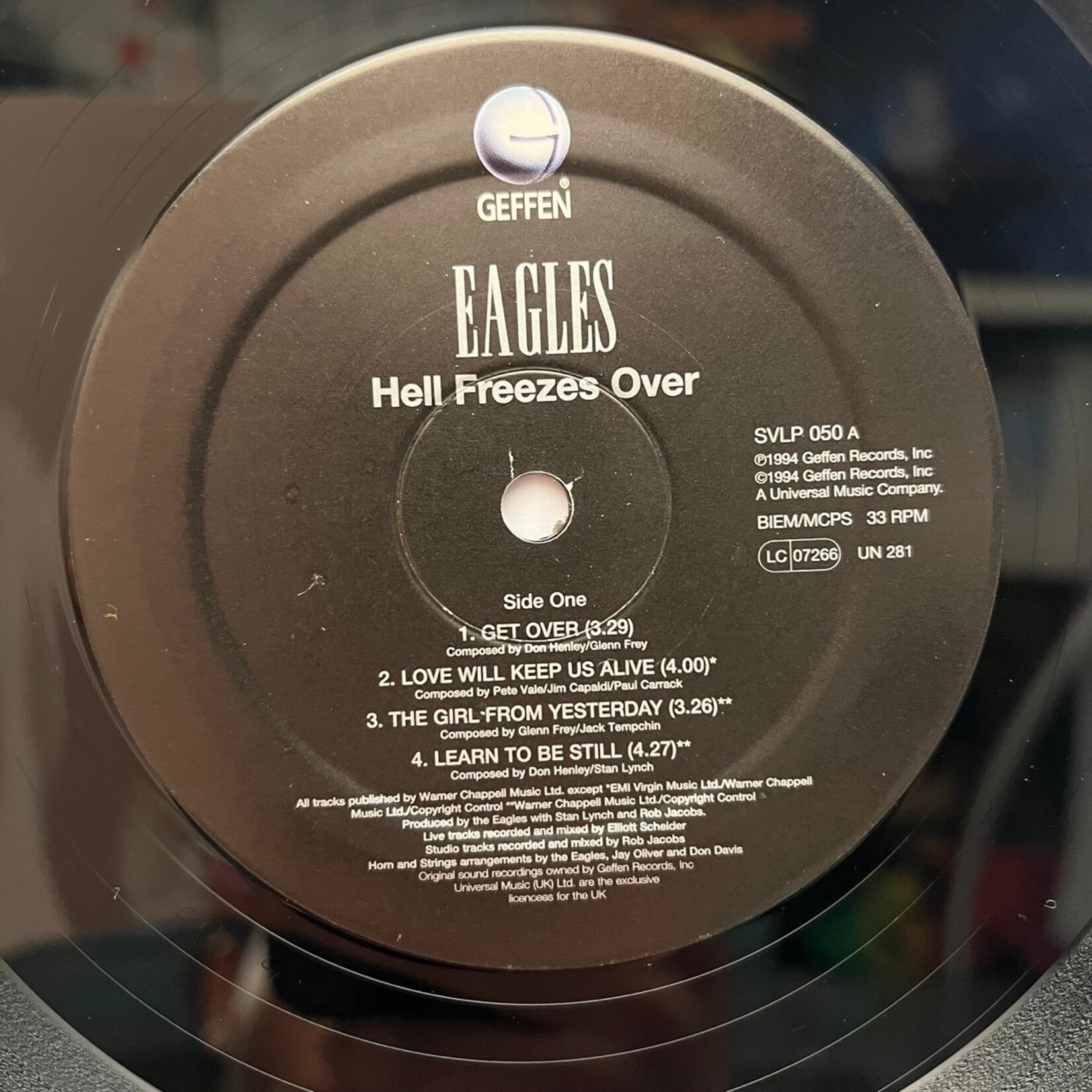 [Kollectible Vinyl] Eagles: Hell Freezes Over (1998, UK, w/Insert, VG+) [GEFFEN]