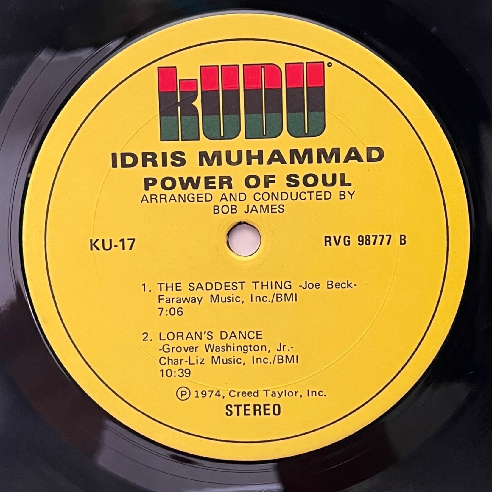 [Kollectible Vinyl] Muhammad, Idris: Power Of Soul (1974, CANADA, Van Gelder, Jazz-Funk, Disc VG+) [KUDU]