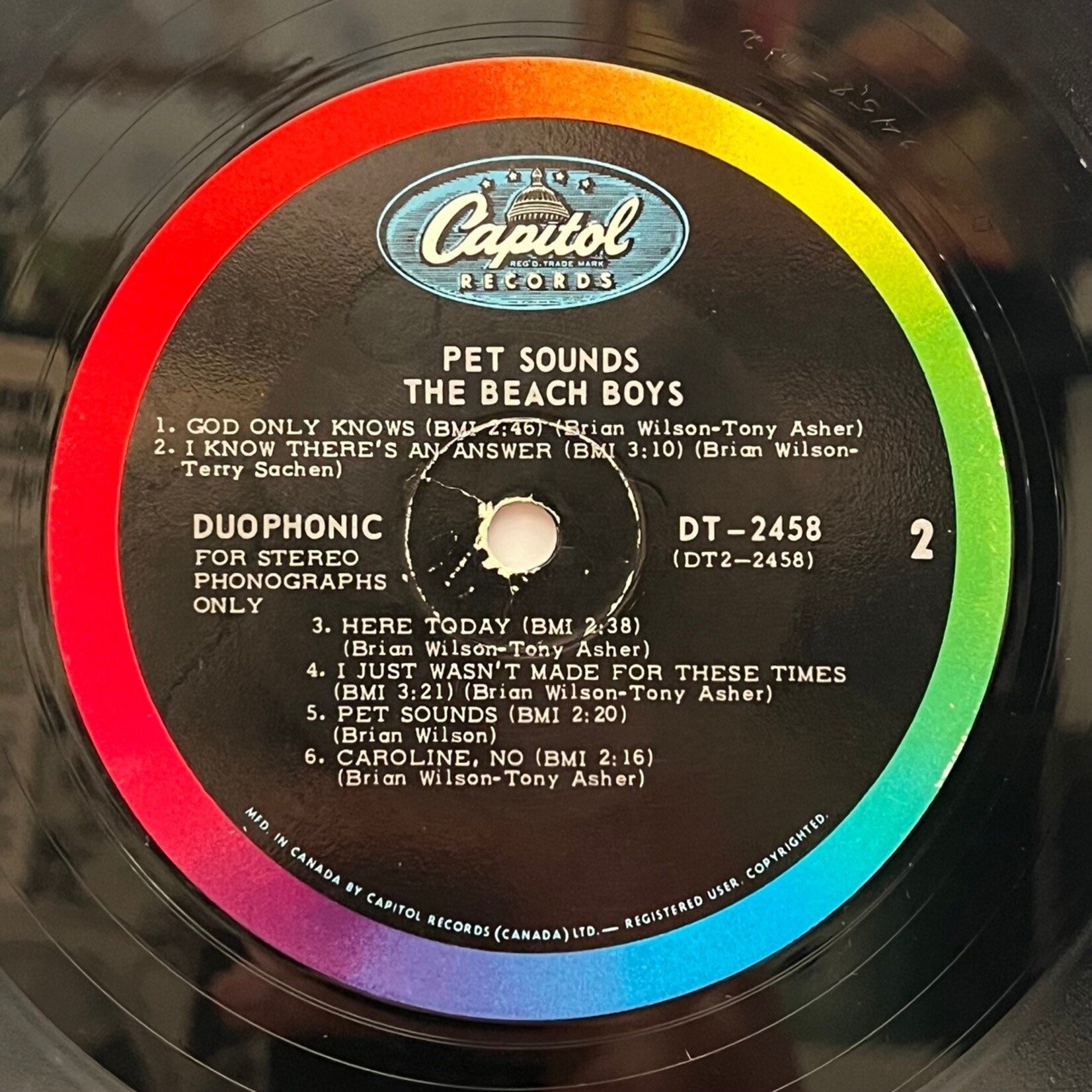 [Kollectible Vinyl] Beach Boys: Pet Sounds (1966, CANADA, Duophonic, VG) {CAPITOL]