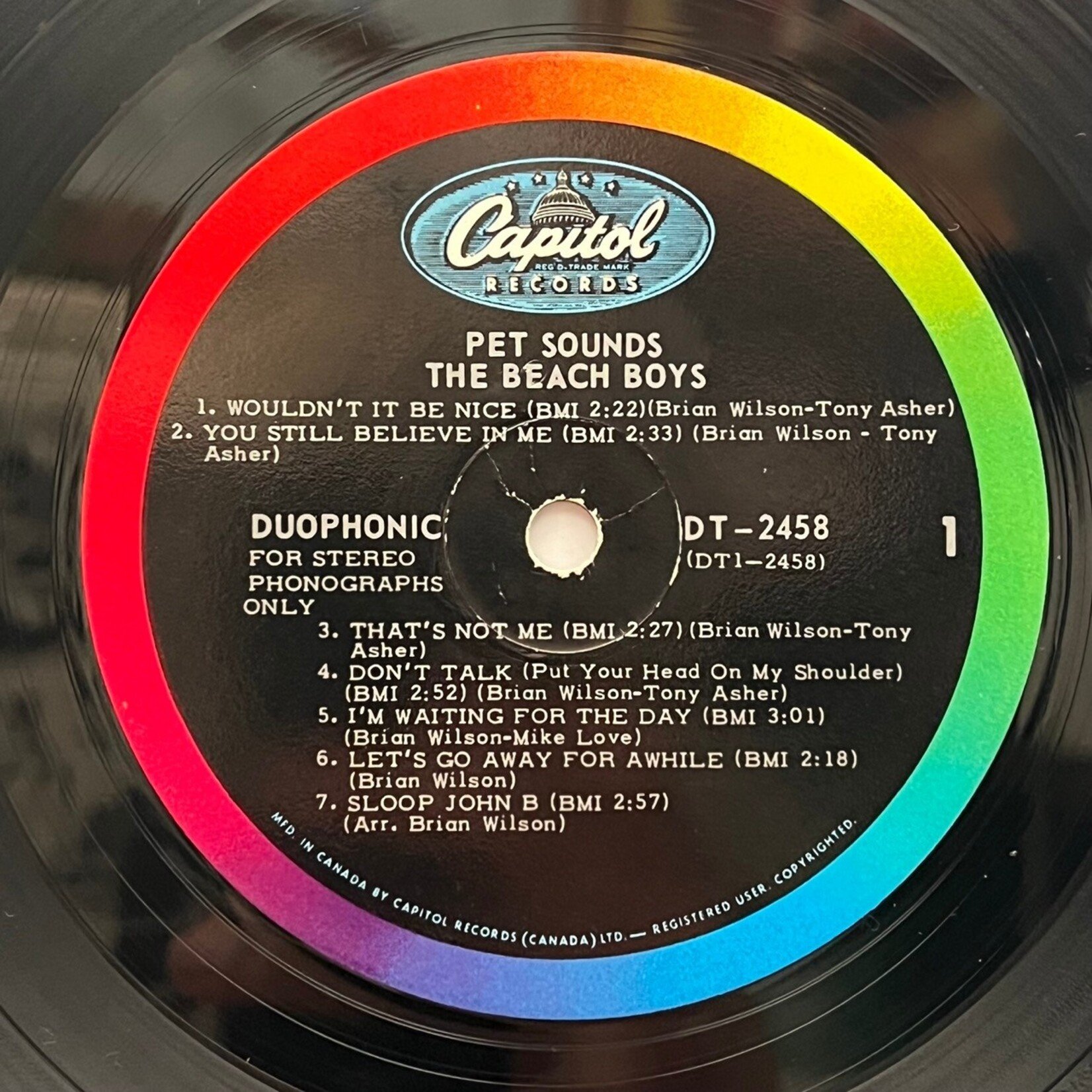 [Kollectible Vinyl] Beach Boys: Pet Sounds (1966, CANADA, Duophonic, VG) {CAPITOL]