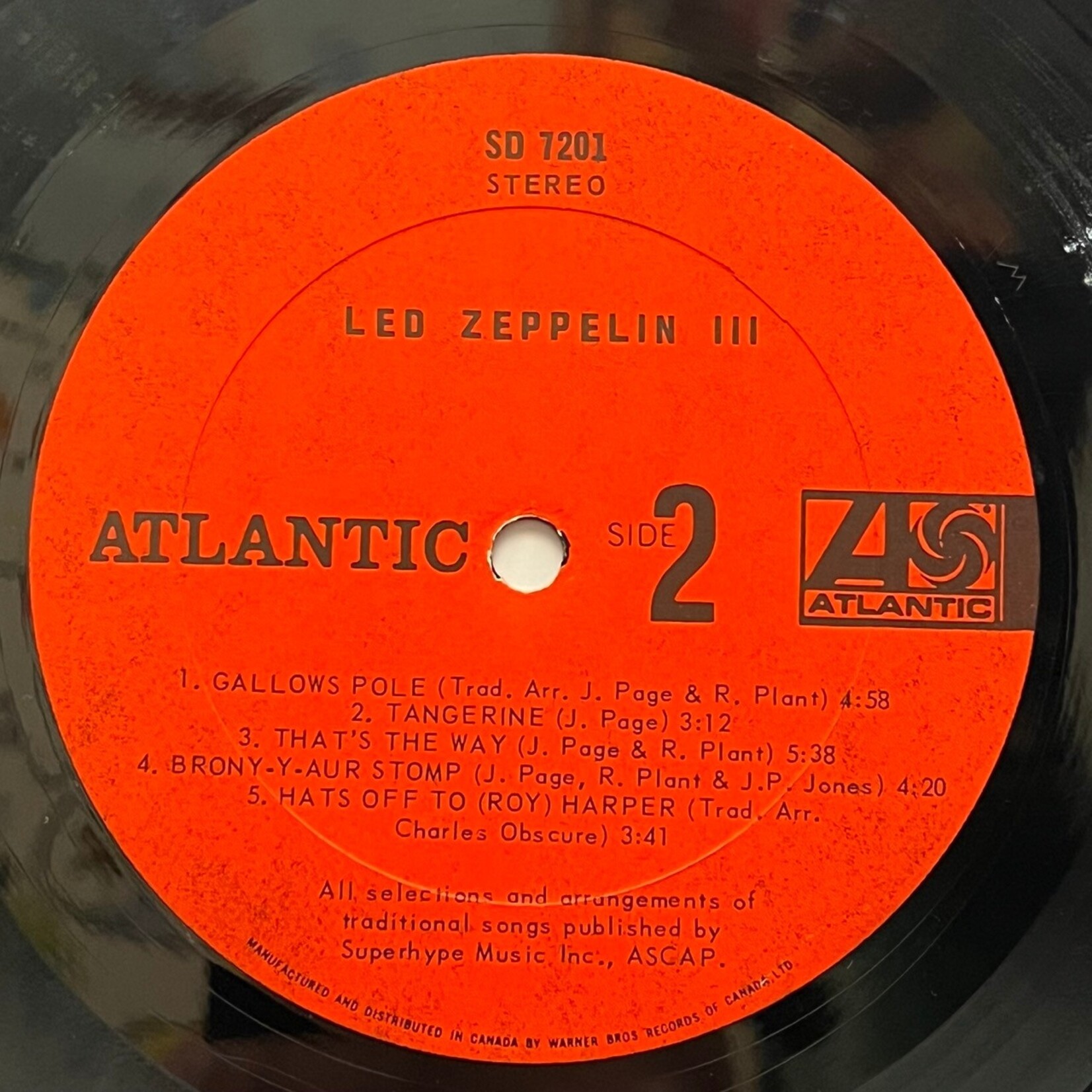 [Kollectible Vinyl] Led Zeppelin: III (1970, CANADA, Die-Cut Cover, Red Atlantic, VG) [ATLANTIC]