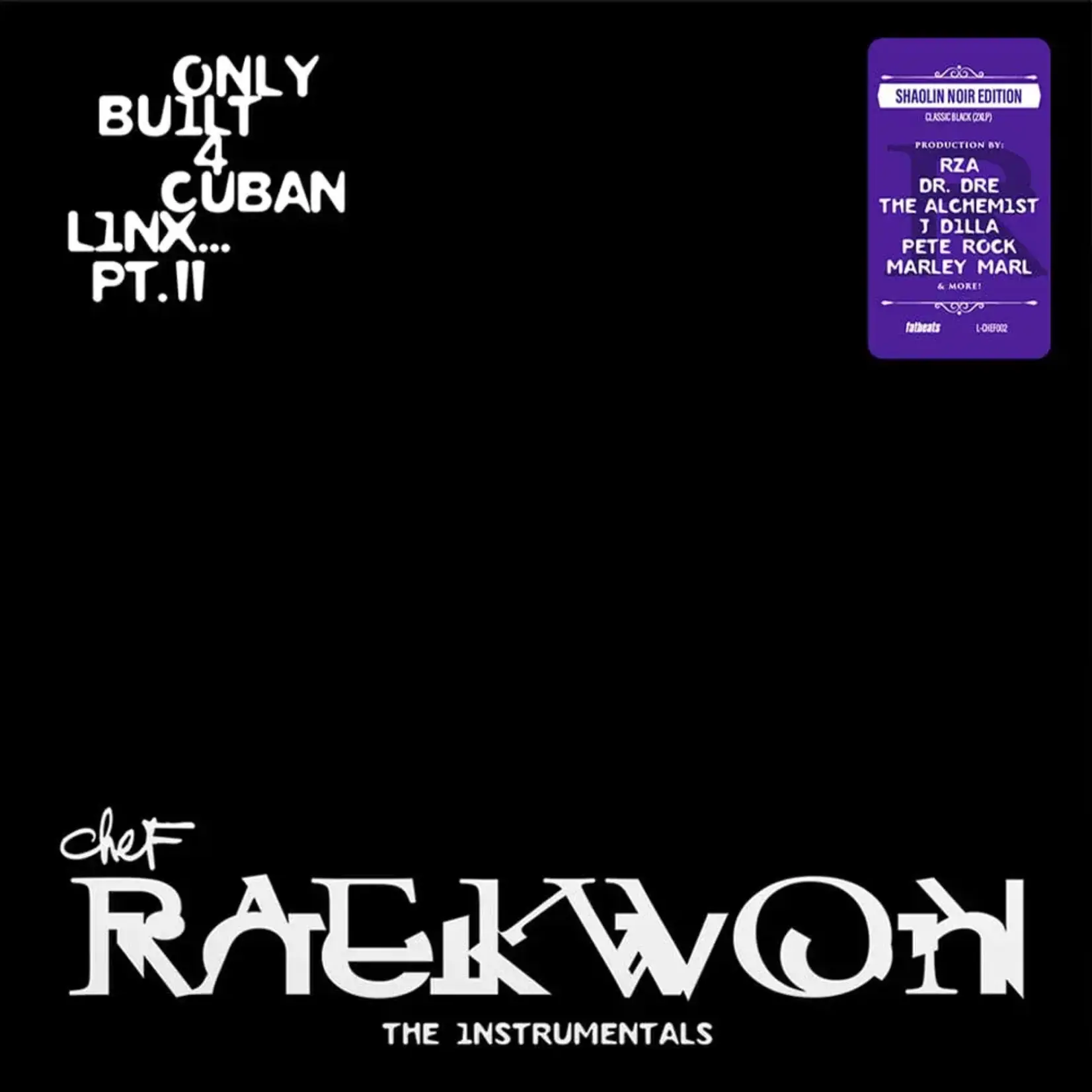 Raekwon: Only Built 4 Cuban Linx... Pt. II - THE INSTRUMENTALS (2LP) [ICE H2O]