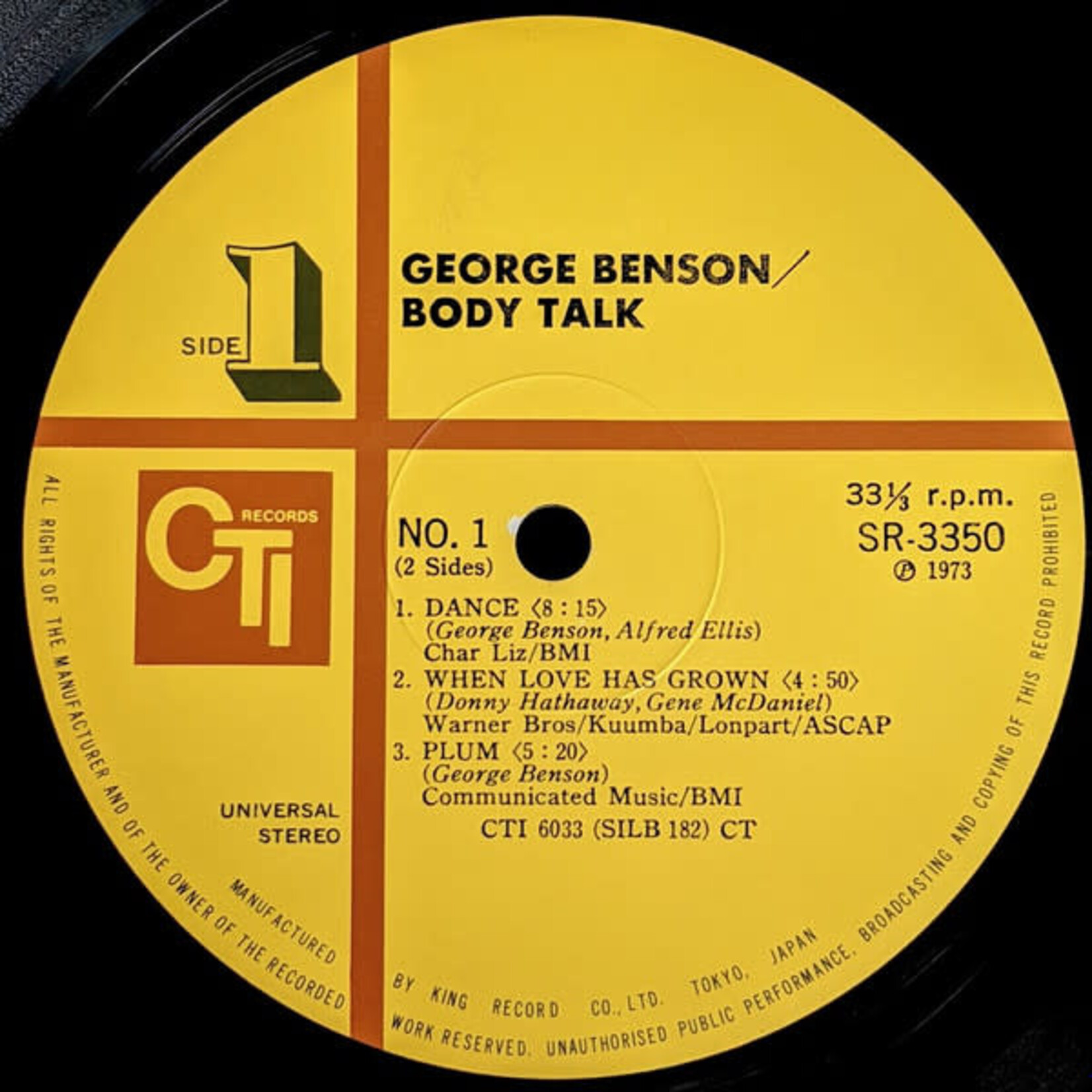 [Japanese Vintage] Benson, George: Body Talk (w/ OBI) [JAPANESE VINTAGE]