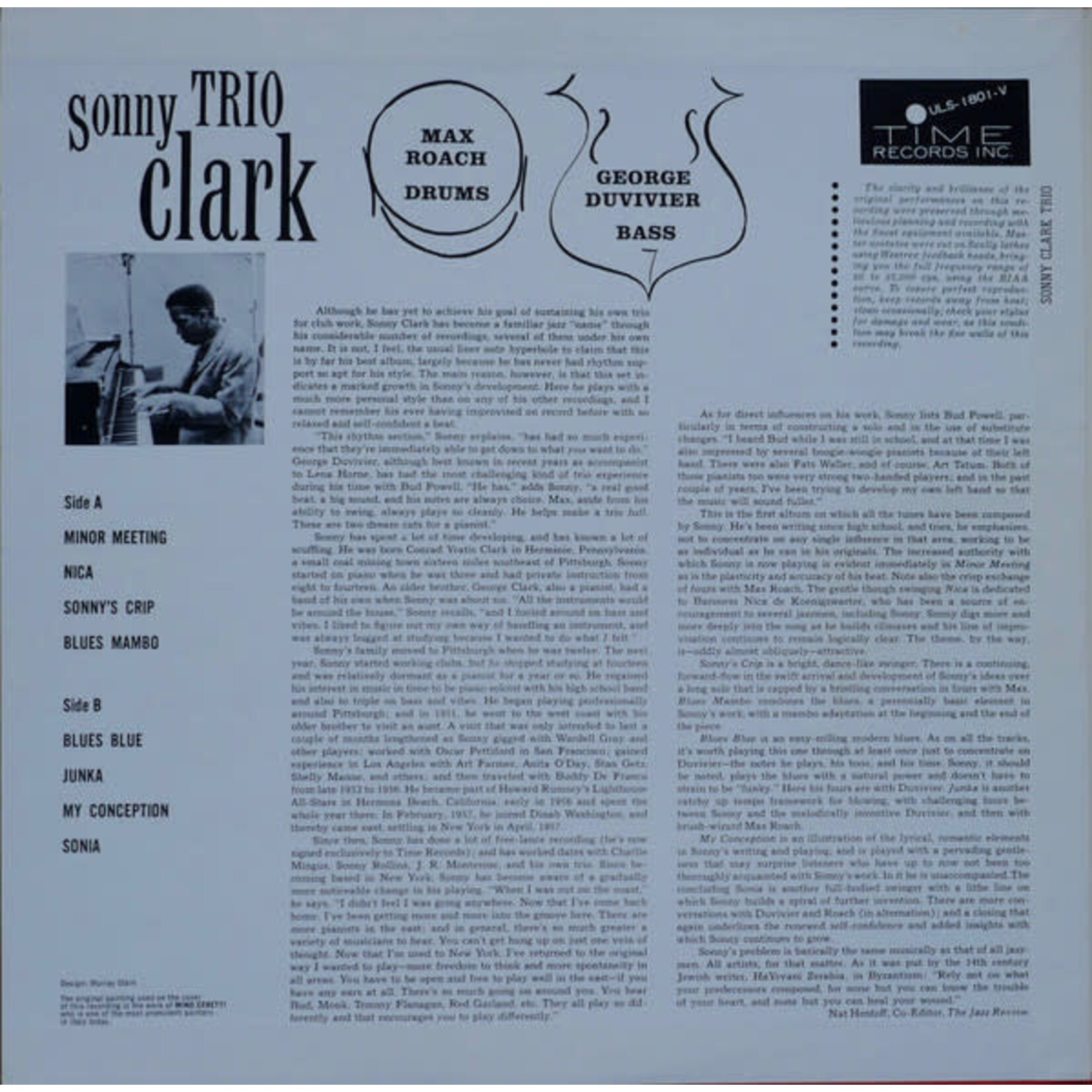 [Japanese Vintage] Clark, Sonny Trio: Self-titled (no OBI) [JAPANESE VINTAGE]
