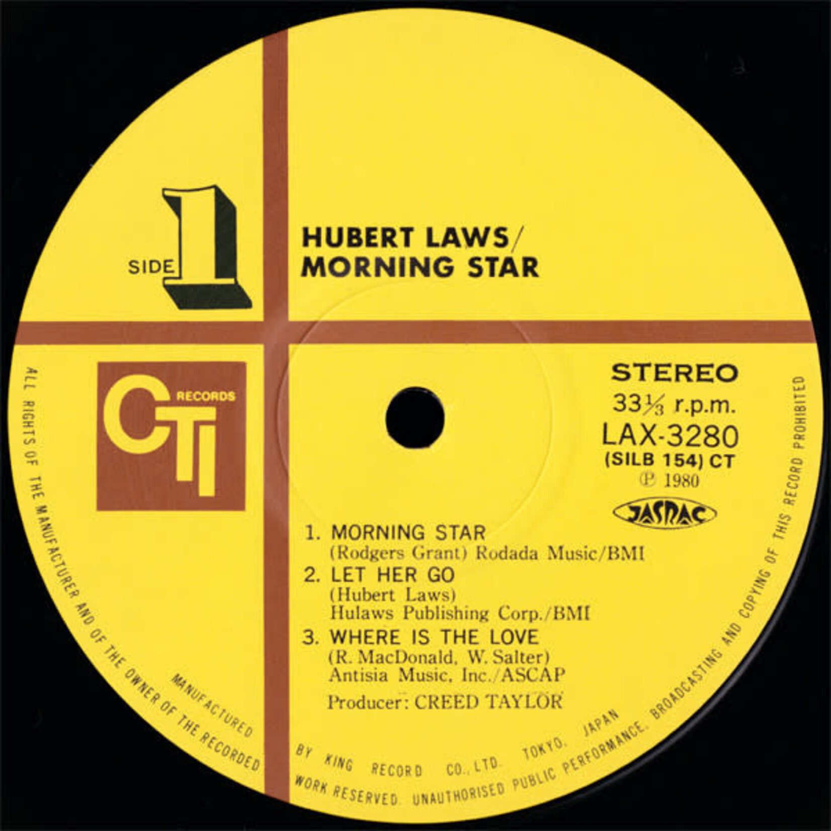 [Japanese Vintage] Laws, Hubert: Morning Star (w/OBI & Insert) [JAPANESE VINTAGE]