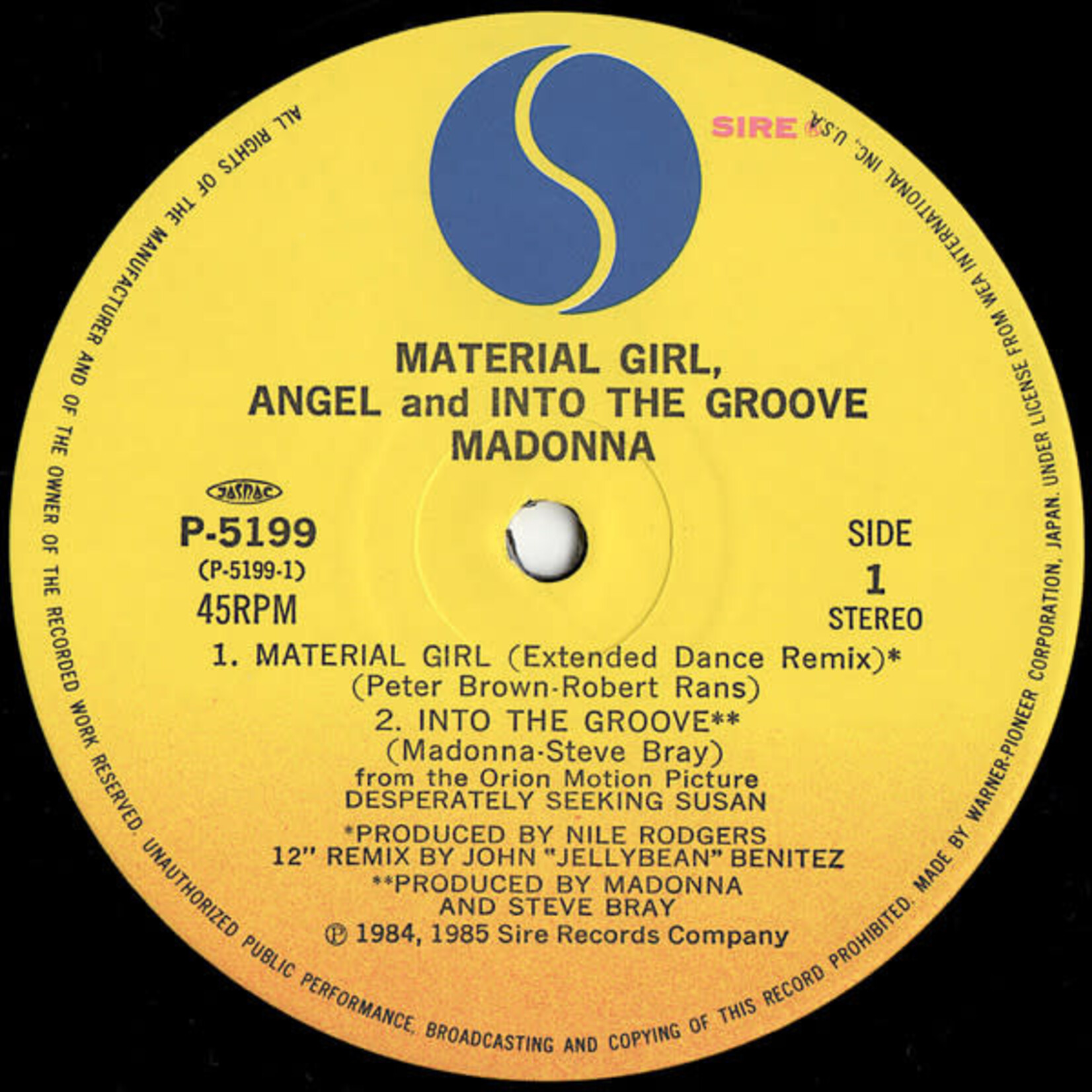 [Japanese Vintage] Madonna: Material Girl, Angel And Into The Groove (12" 45, w/ OBI) [JAPANESE VINTAGE]