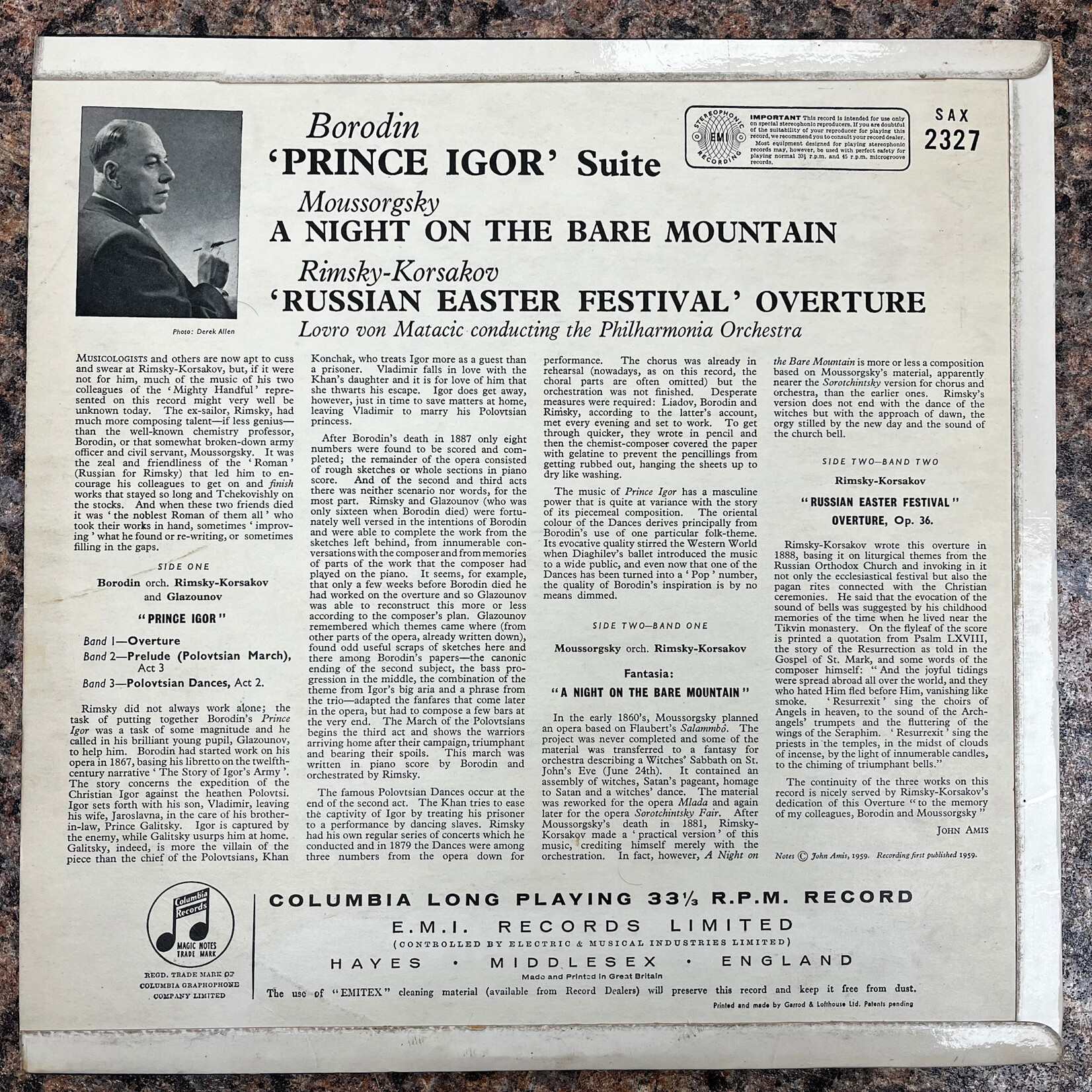 [Kollectible Vinyl] Borodin / Mussorgsky / Rimsky-Korsakov: Prince Igor / A Night On The Bare Mountain / Russian Easter Festival [COLUMBIA]