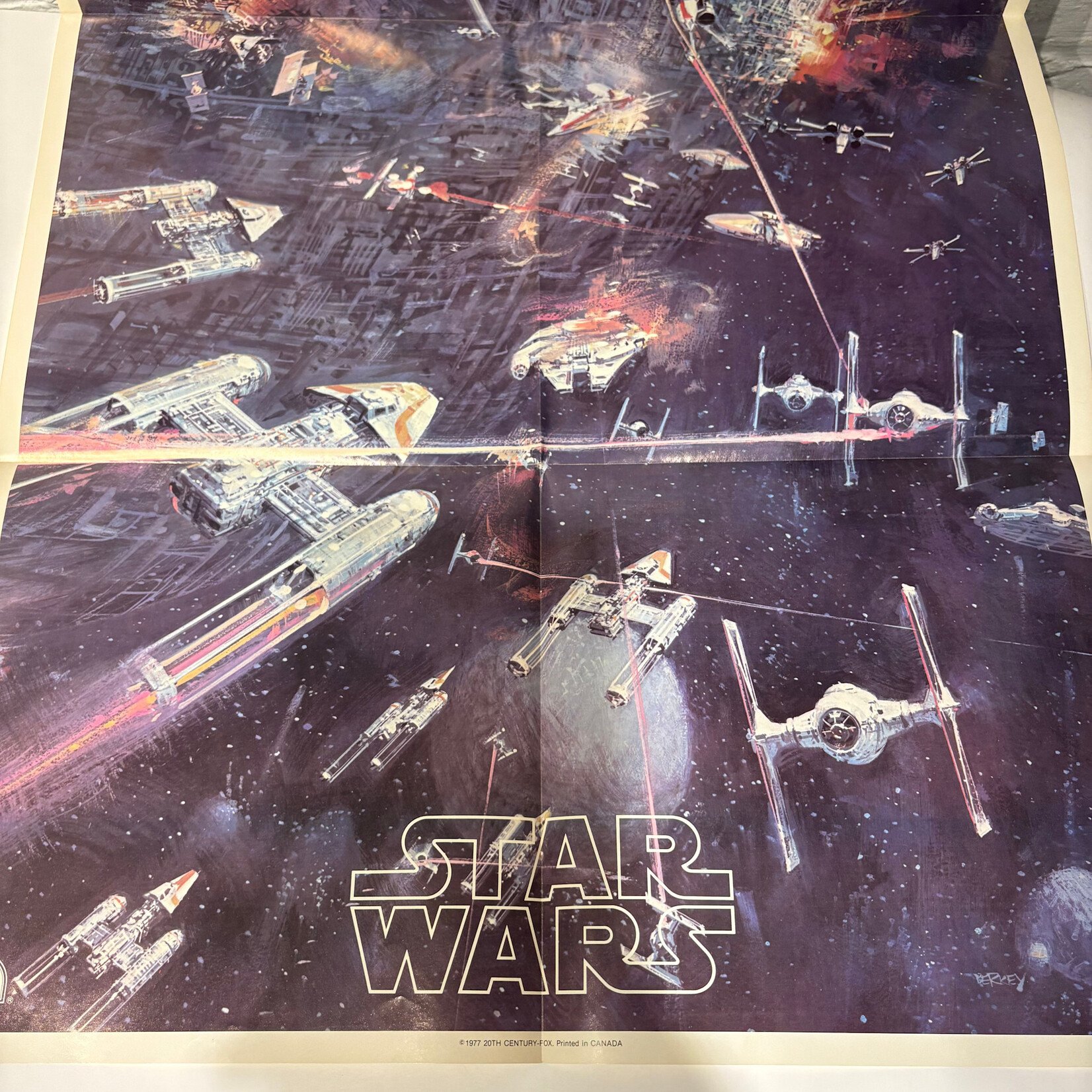 [Kollectible Vinyl] Williams, John & The London Symphony Orchestra: Star Wars (1977, Canada, Original w/ Death Star Poster, Ex) [20th CENTURY]