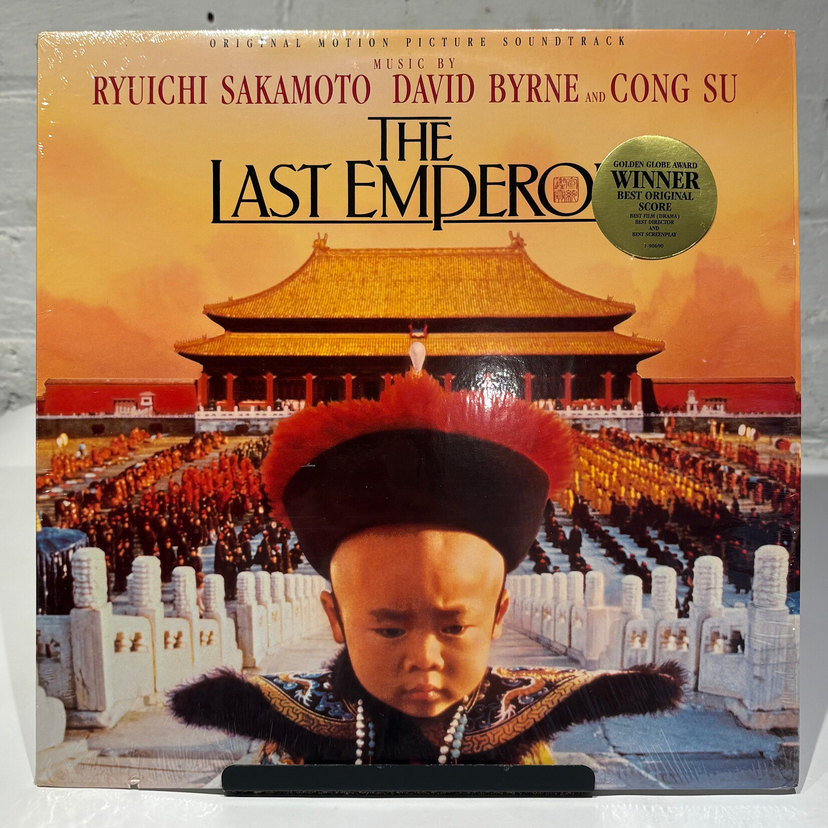 [Kollectible Vinyl] Sakamoto, Ryuichi, David Byrne, & Cong Su: The Last Emperor (OST) (1987, USA, In Shrink w/ Hype Sticker, Ex) [VIRGIN]