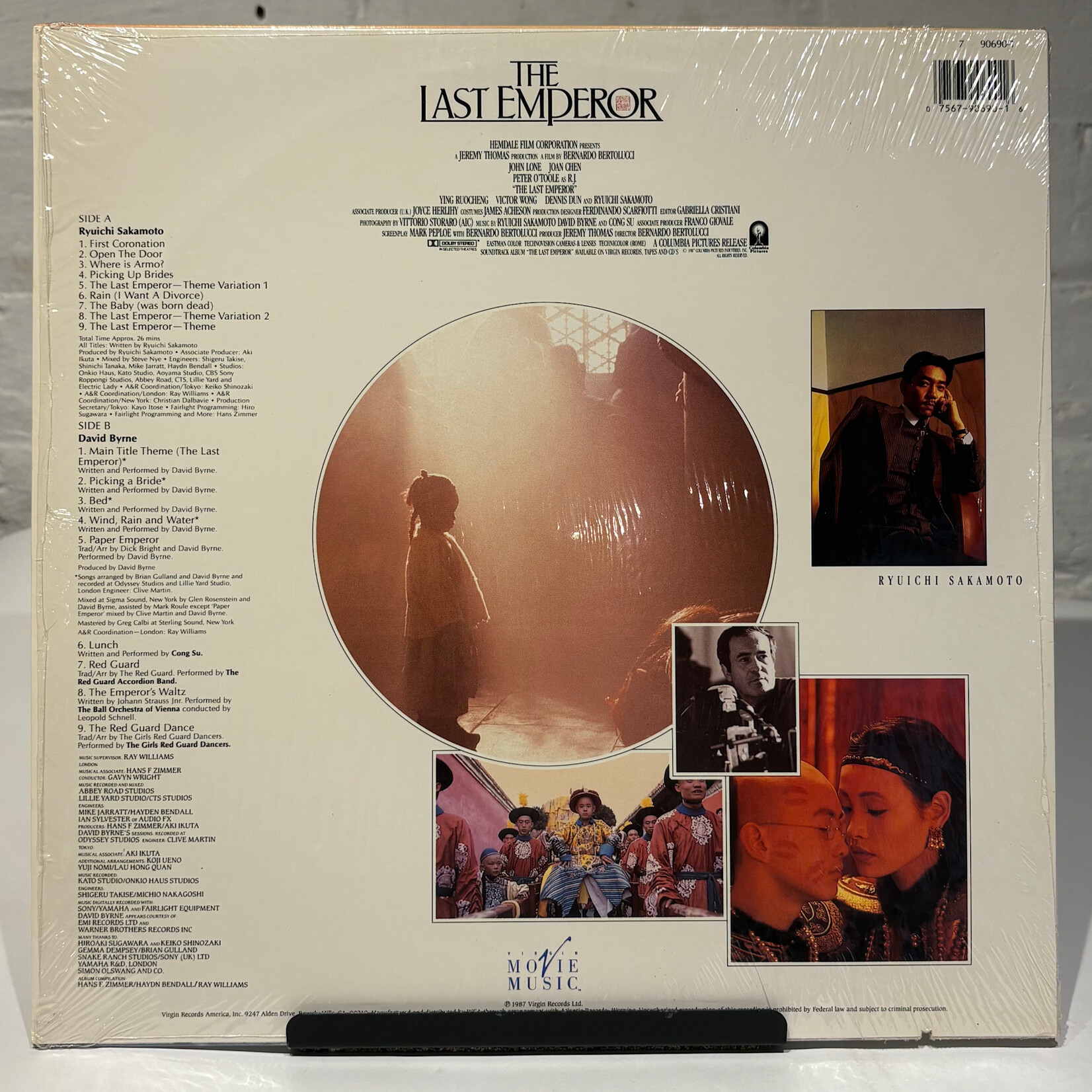 [Kollectible Vinyl] Sakamoto, Ryuichi, David Byrne, & Cong Su: The Last Emperor (OST) (1987, USA, In Shrink w/ Hype Sticker, Ex) [VIRGIN]