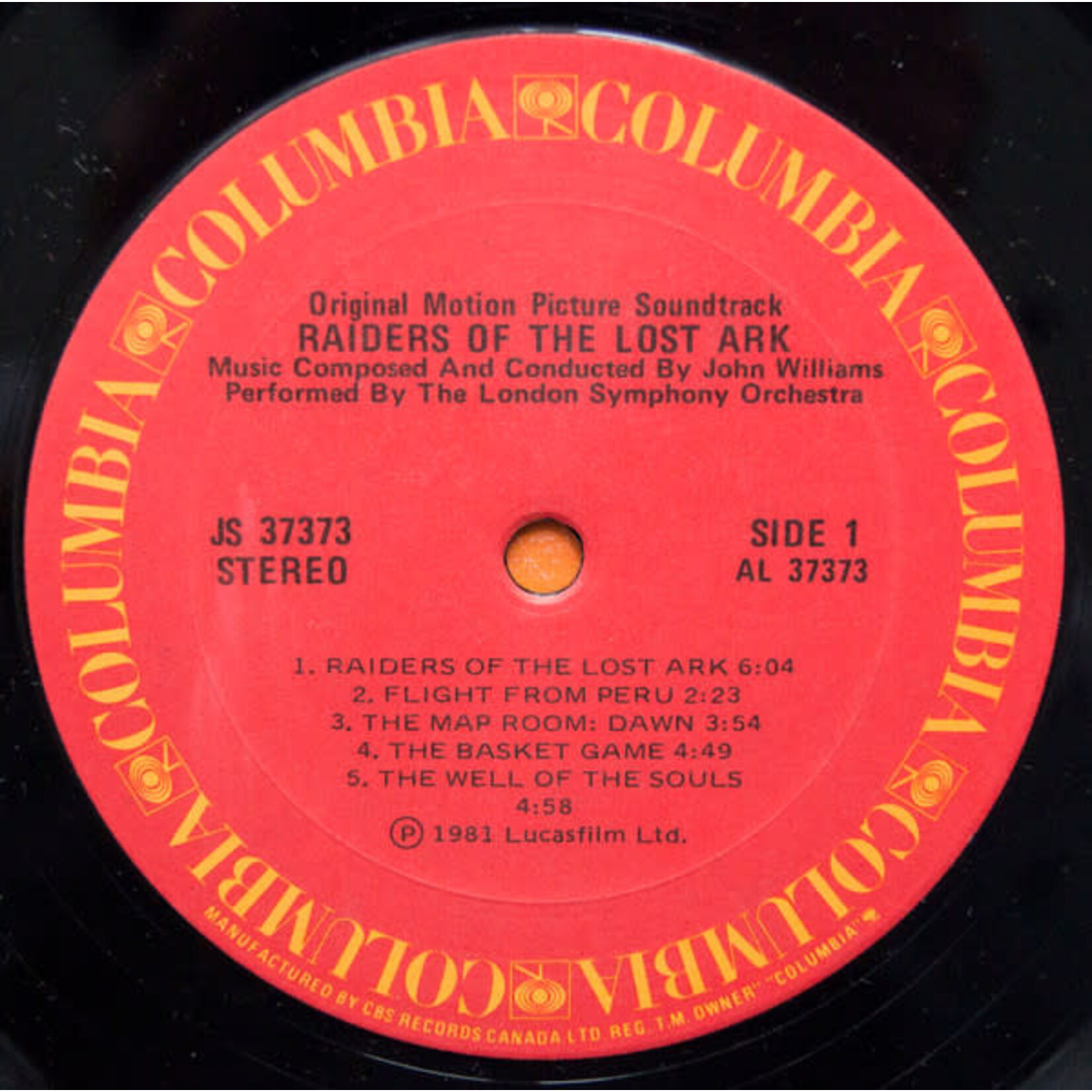 [Kollectible Vinyl] Williams, John: Raiders Of The Lost Ark (OST) (1981, Canada, Original Press, NM) [COLUMBIA]
