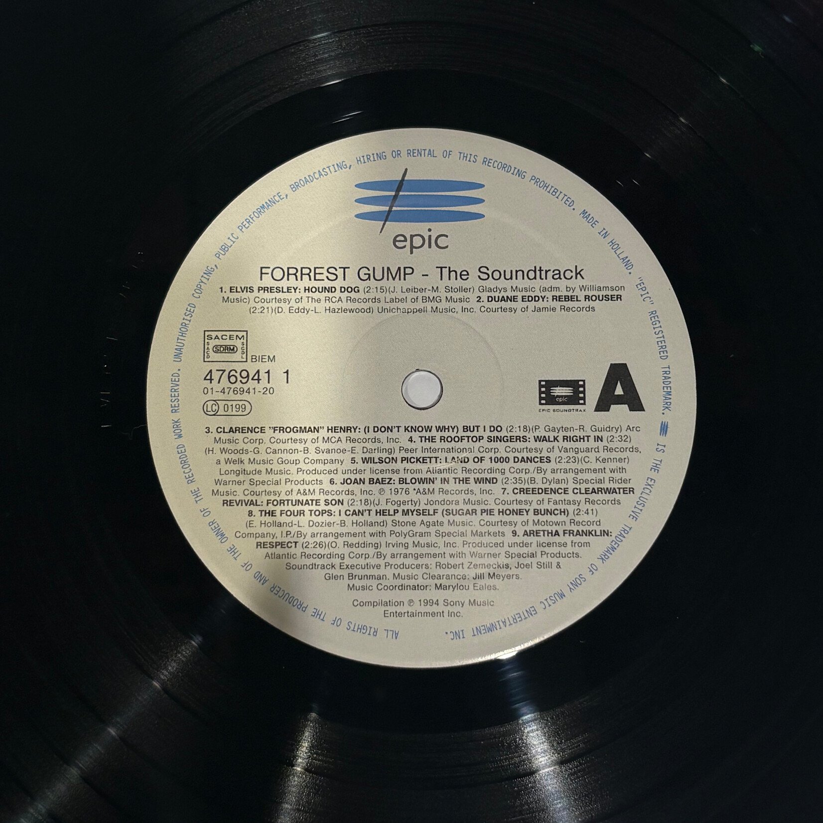 [Kollectible Vinyl] V/A: Forrest Gump (The Soundtrack) (1994, Europe, 2LP, NM) [EPIC]