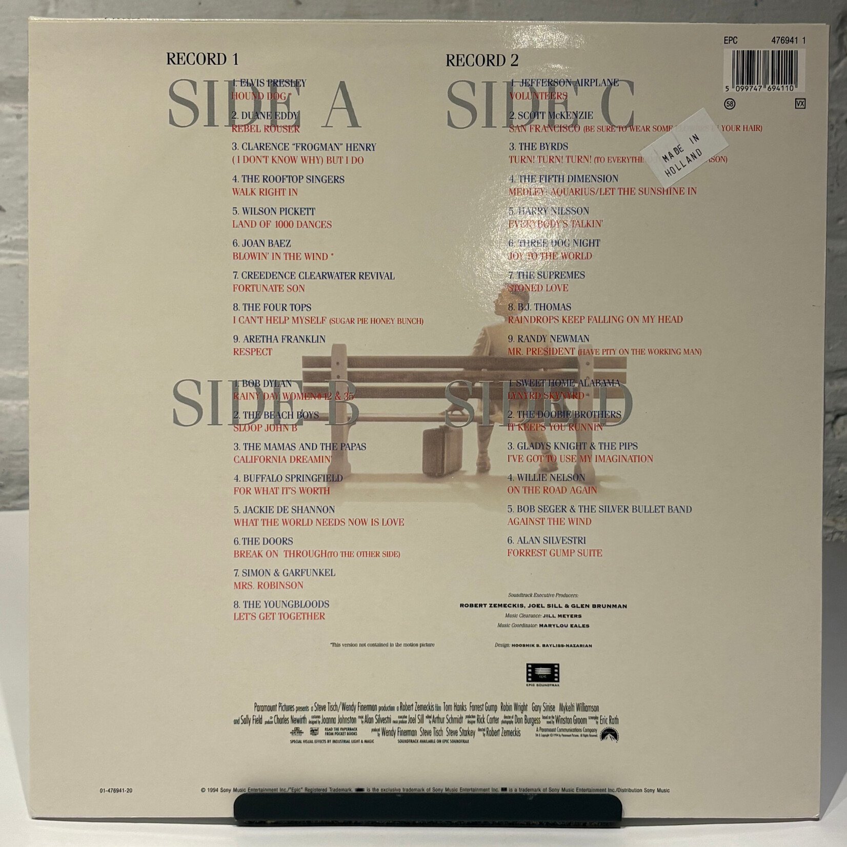 [Kollectible Vinyl] V/A: Forrest Gump (The Soundtrack) (1994, Europe, 2LP, NM) [EPIC]