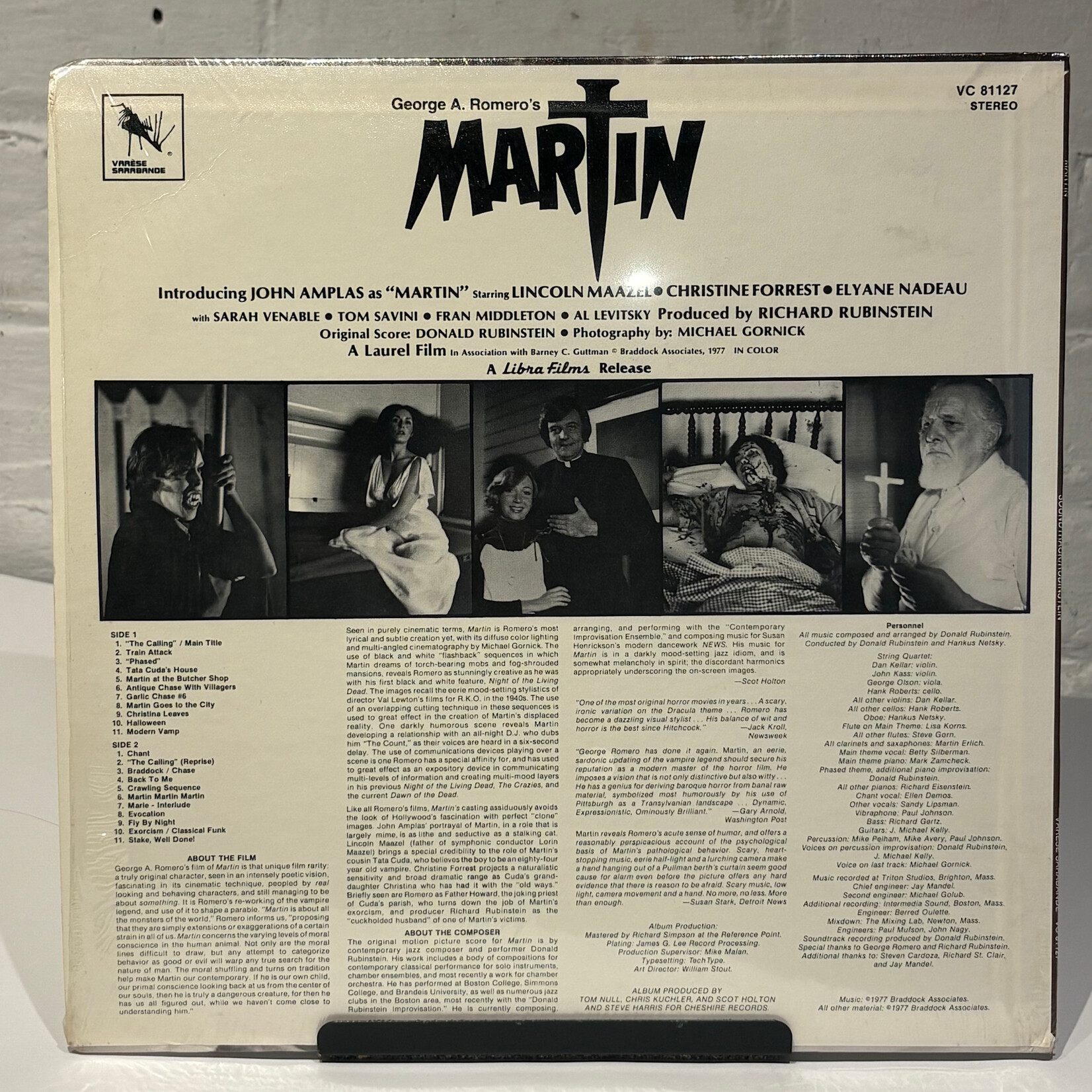 [Kollectible Vinyl] Rubinstein, Donald: George A. Romero's Martin (OST) (1979, USA, In Shrink, Ex) [VARESE SARABANDE]
