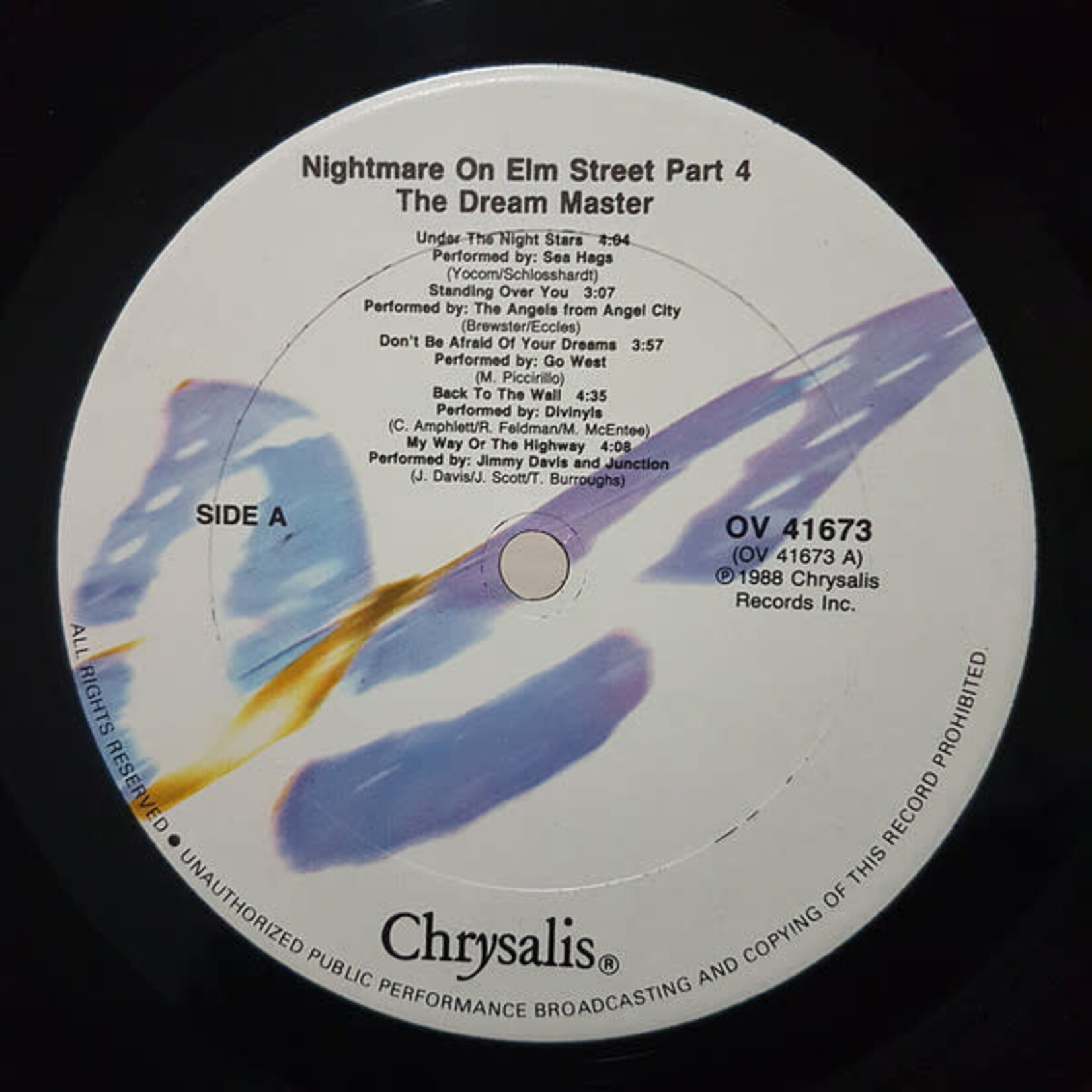 [Kollectible Vinyl] V/A:  A Nightmare On Elm Street 4: The Dream Master (OST) (1988, USA, Promo Copy, VG++) [CHRYSALIS]