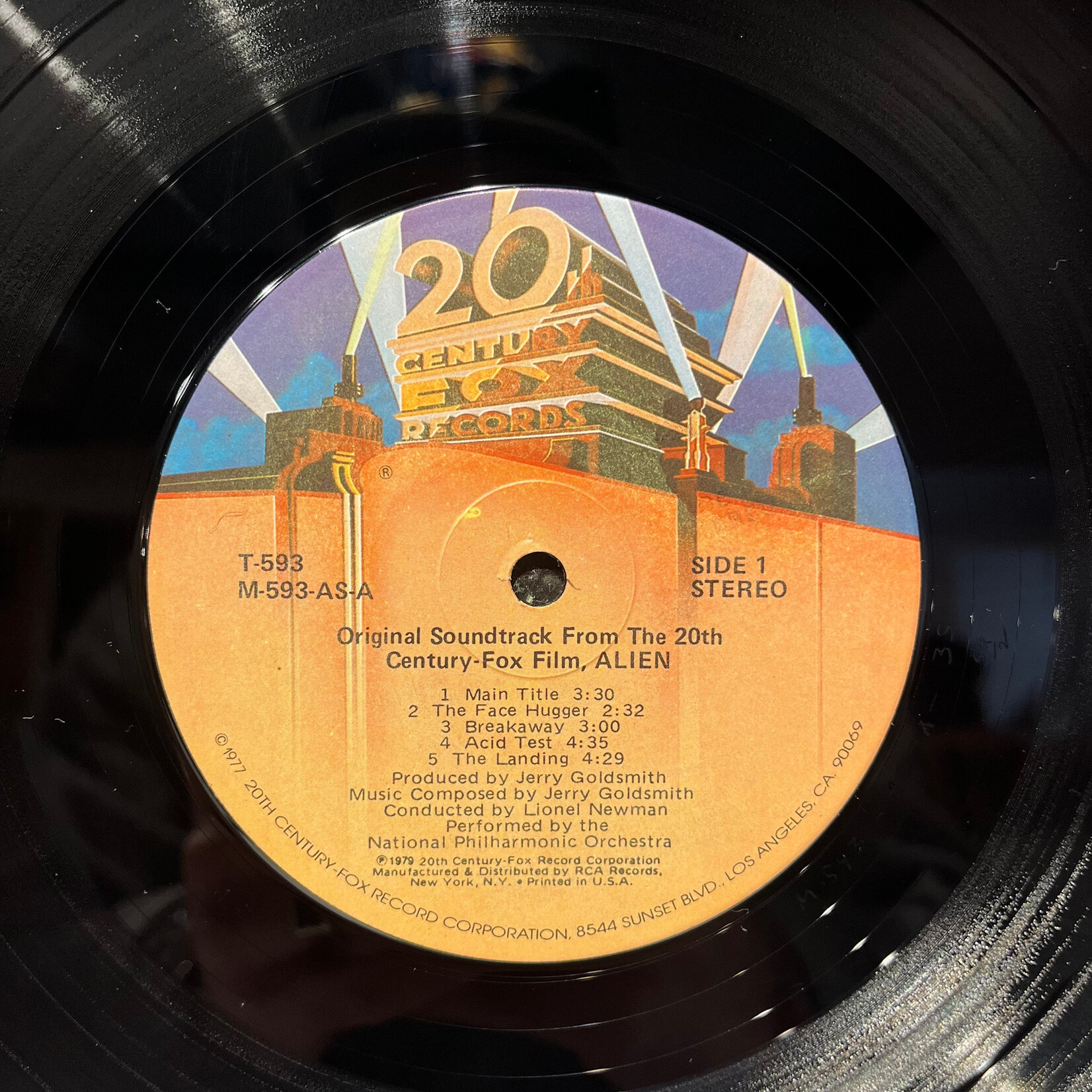 [Kollectible Vinyl] Goldsmith, Jerry: Alien (Original Soundtrack From The Twentieth Century-Fox Film) (1979, US, w/ Inner, Ex) (20th Century Fox