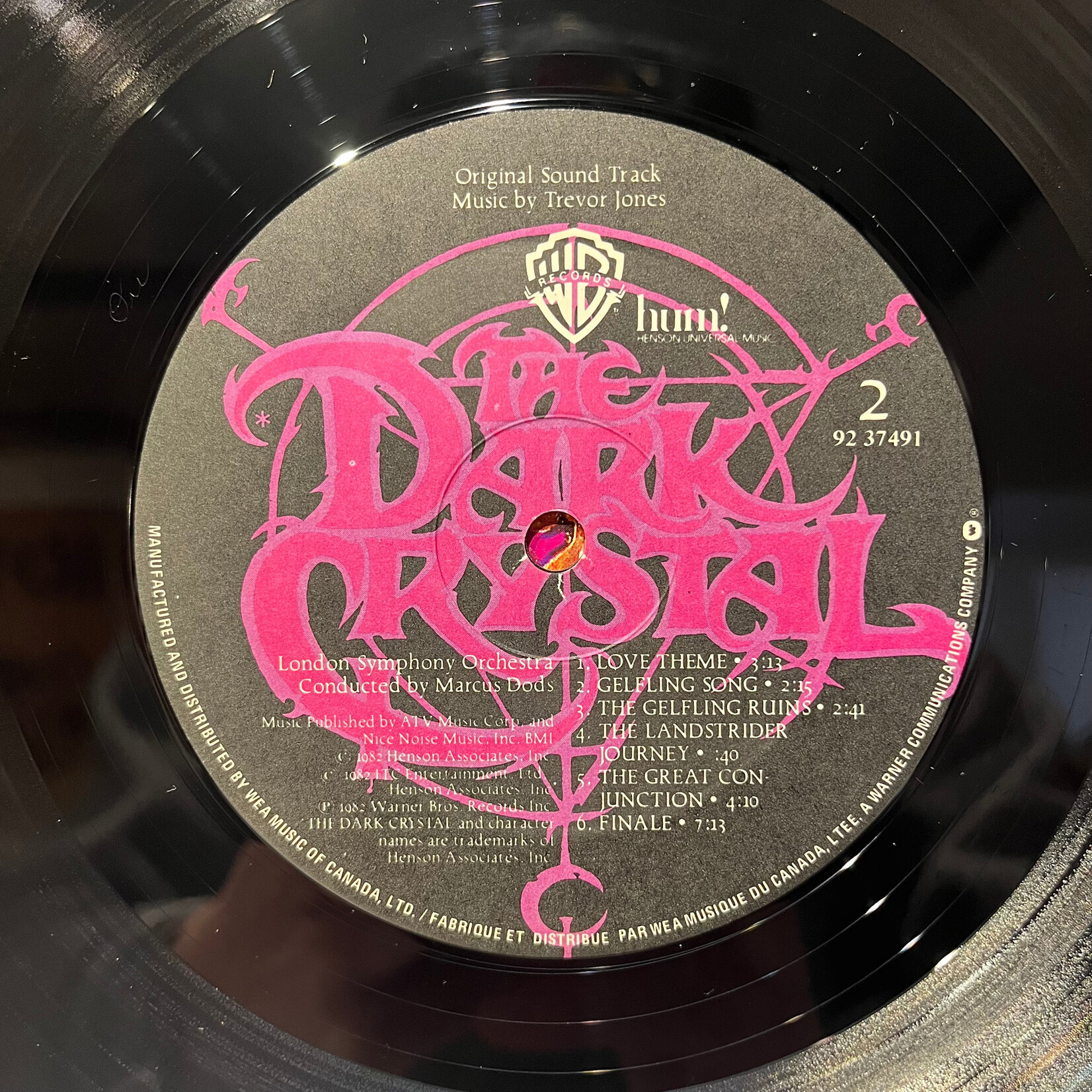 [Kollectible Vinyl] Jones, Trevor, The London Symphony Orchestra: The Dark Crystal (1982, Original Poster, w/ Poster, NM) [WARNER]