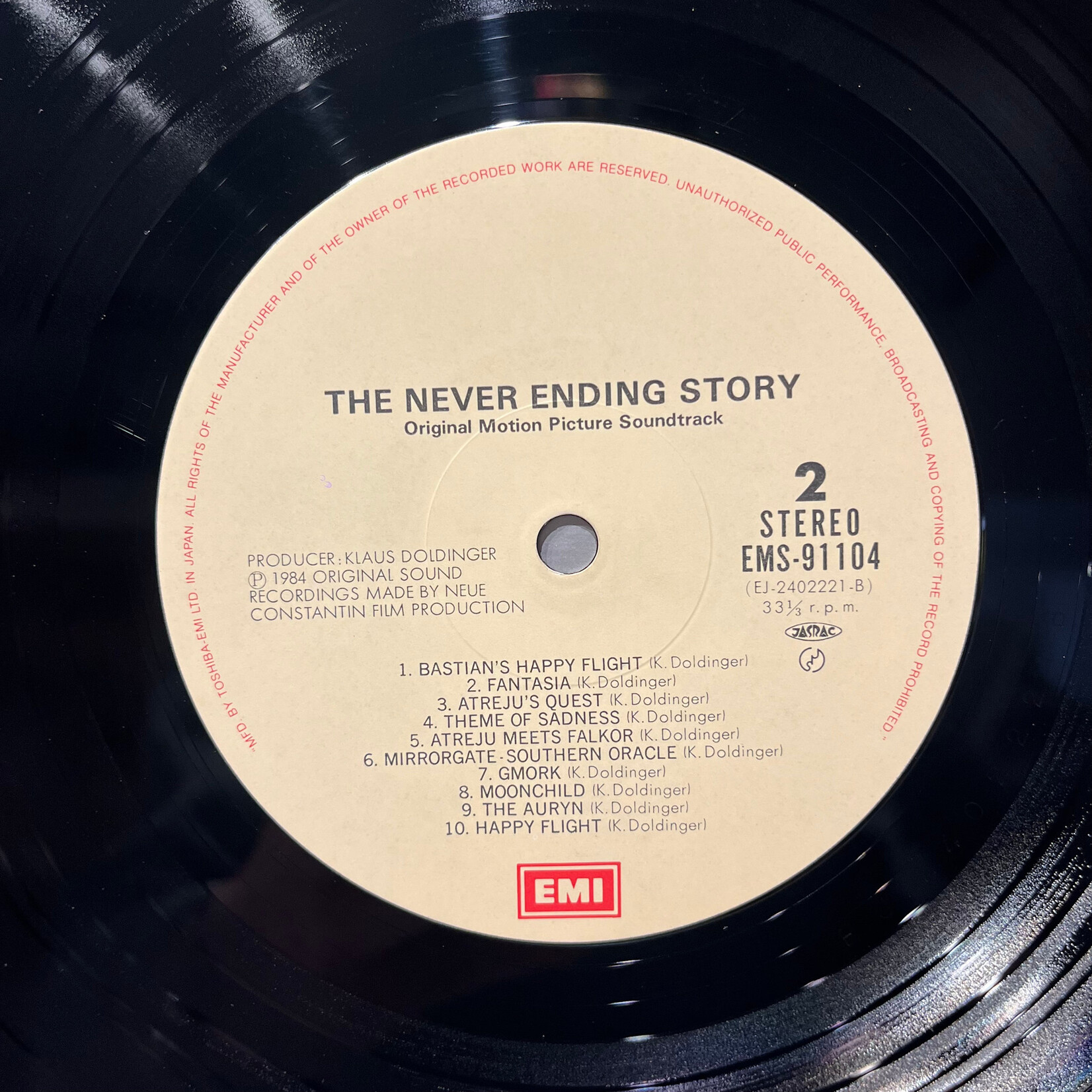 [Kollectible Vinyl] Moroder, Giorgio  & Klaus Doldinger: The NeverEnding Story (1985, Japan, w/ OBI and Insert, Ex) [EMI]