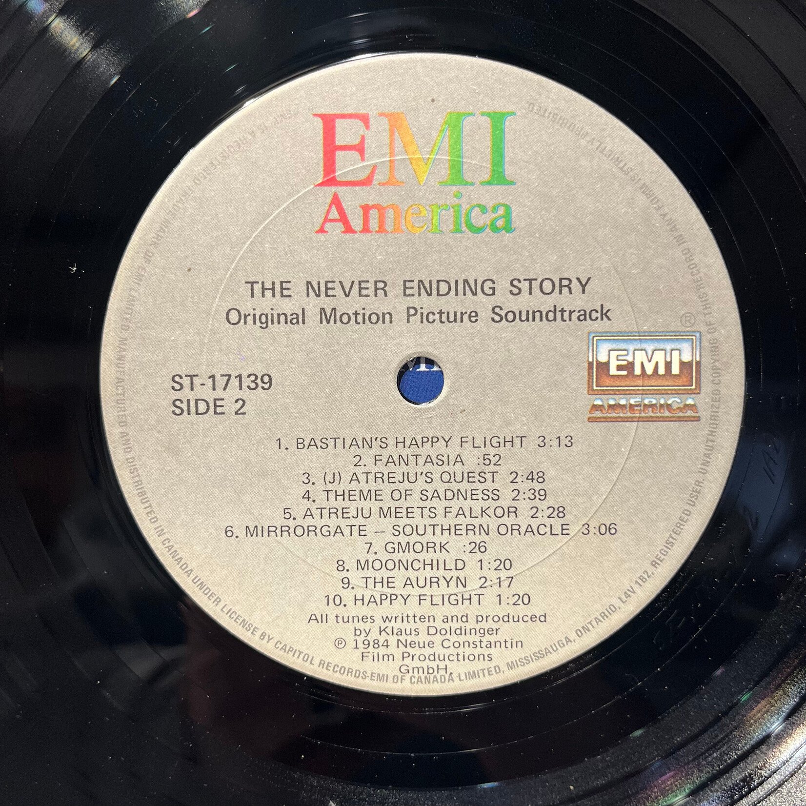 [Kollectible Vinyl] Doldinger, Klaus & Giorgio Moroder: The NeverEnding Story (Original Motion Picture Soundtrack) (1984, Original, Ex) [EMI]