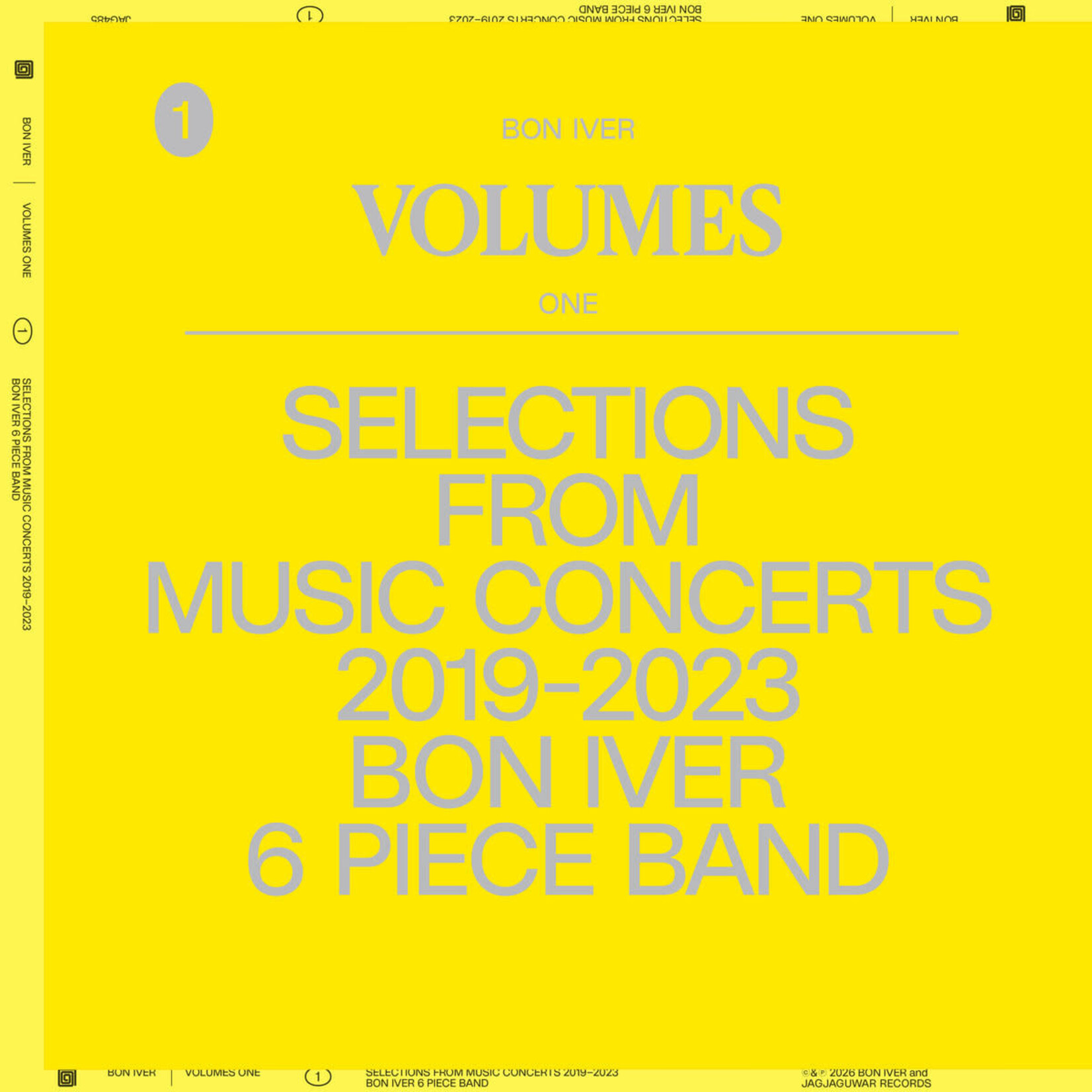 [New Vinyl] Bon Iver: Volumes: One - Selections From Music Concerts 2019-2023 [JAGJAGUWAR]