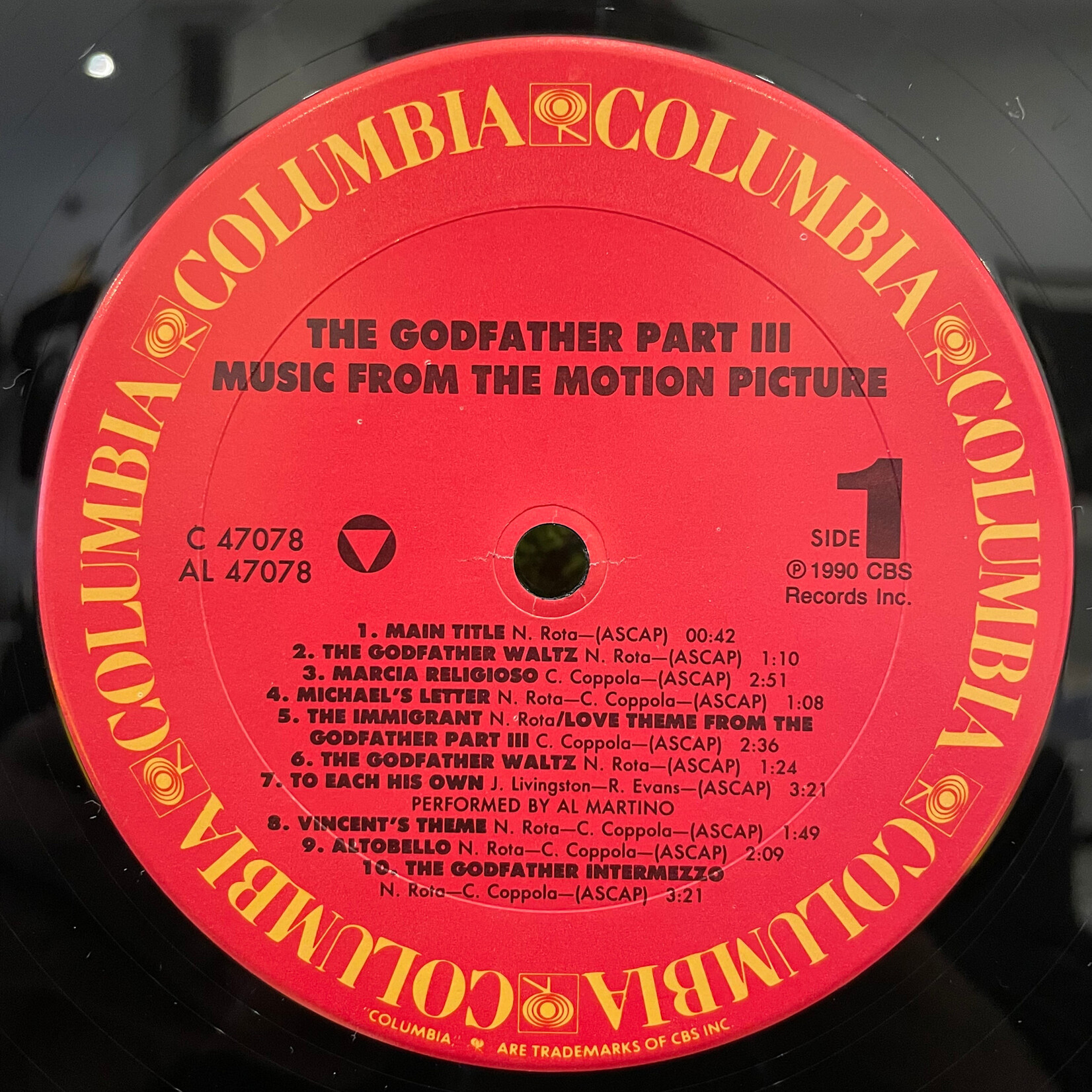 [Kollectible Vinyl] Carmine Coppola , Nino Rota – The Godfather Part III (Music From The Original Motion Picture Soundtrack) (1990, US, NM)