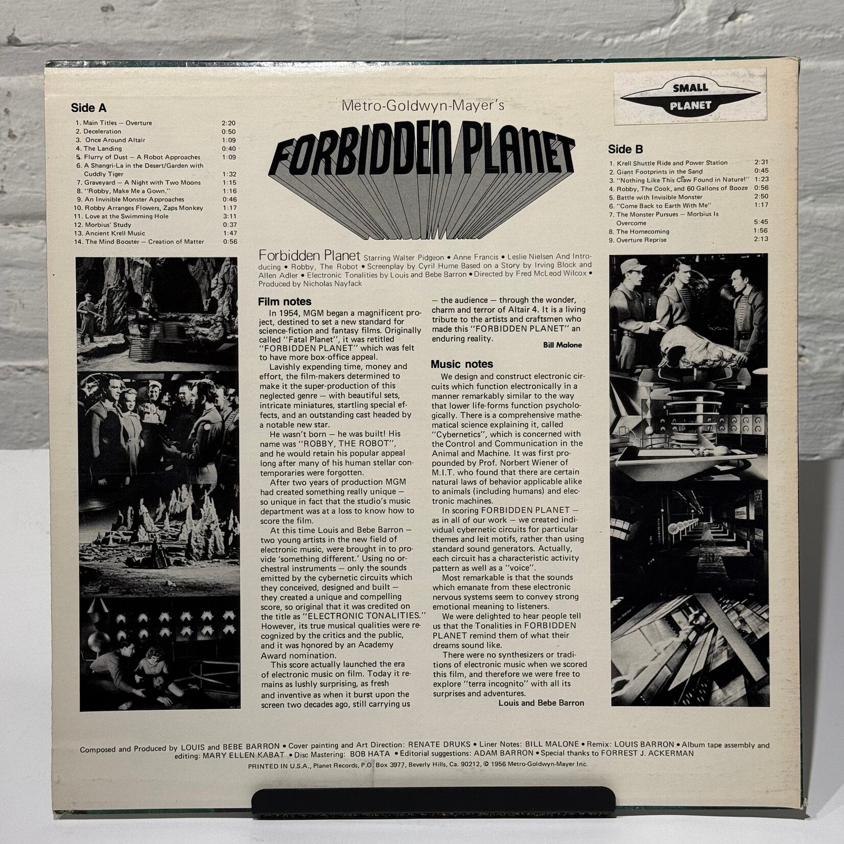 [Kollectible Vinyl] Louis and Bebe Barron: Forbidden Planet (1978 Press, USA, VG+) [SMALL PLANET]