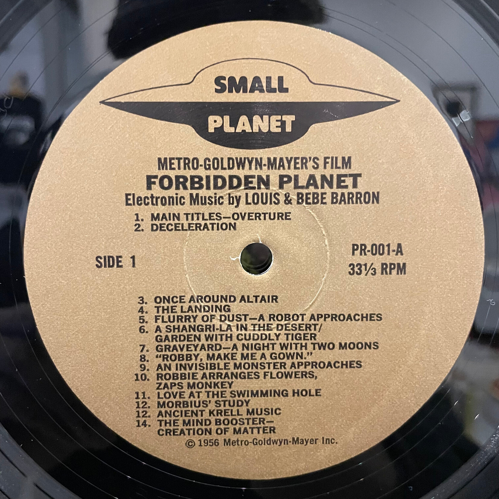 [Kollectible Vinyl] Louis and Bebe Barron: Forbidden Planet (1978 Press, USA, VG+) [SMALL PLANET]